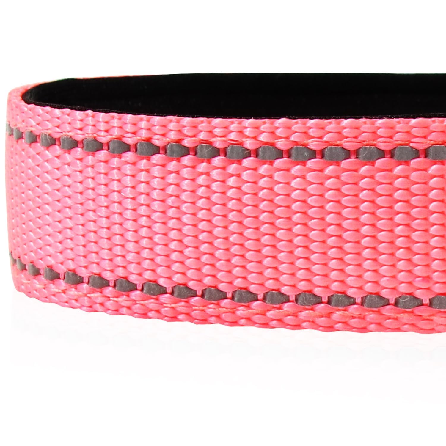 Joytale Reflective Dog Collar,Soft Neoprene Padded Breathable Nylon Pet Collar Adjustable For Extra Large Dogs,Pink,Xl