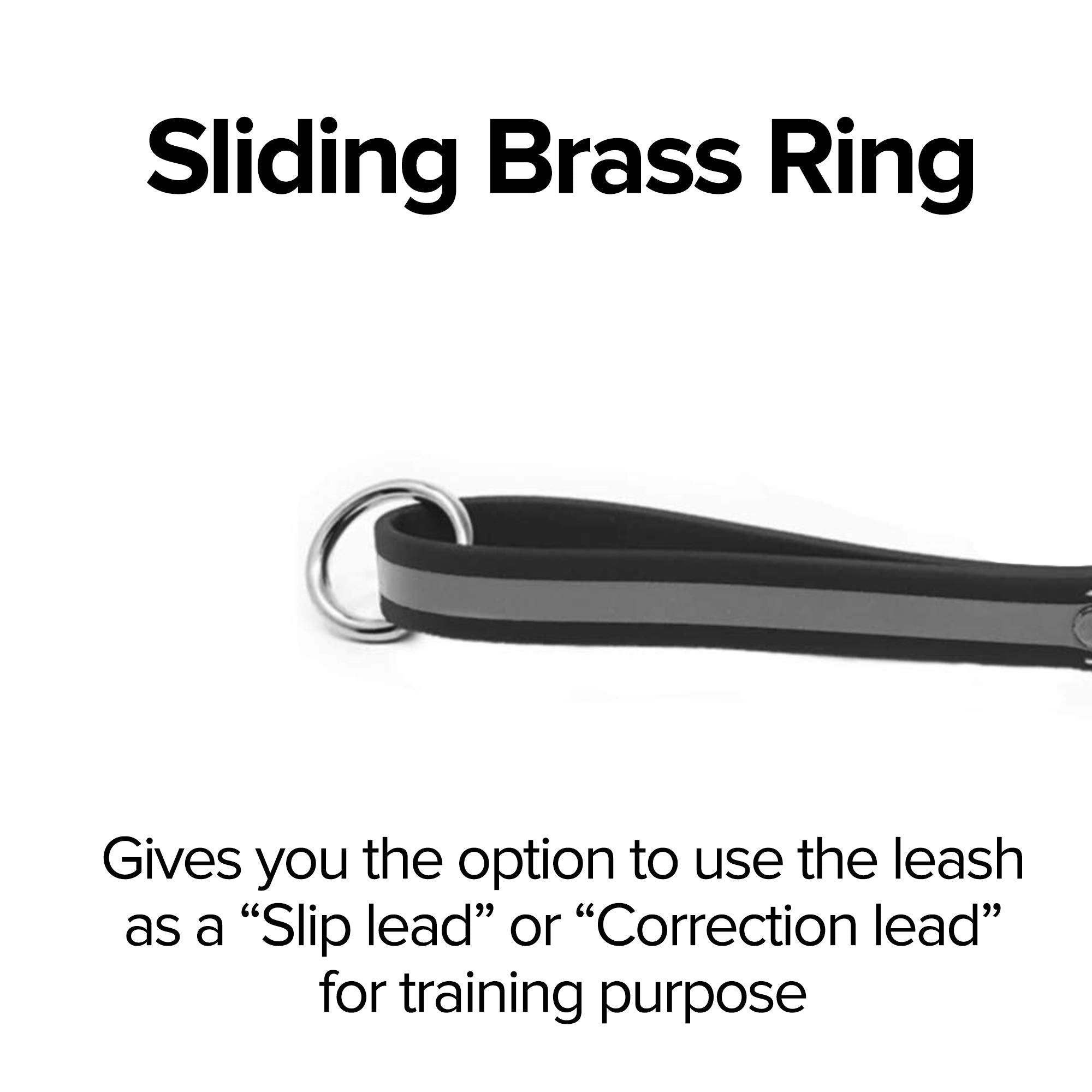 Regal Dog Products Reflective Leash – 5 Ft. Dog Leash With Easy To Use Collar Hook, Lightweight, And Proof Training Pet Lead For Small, Medium, Large, Or Xl Dogs (Black)