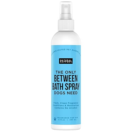 Natural Rapport Male Dog Cologne Spray With Amber & Sandalwood Scent - The Only Between Bath Spray Dogs Need - Convenient, Betwe
