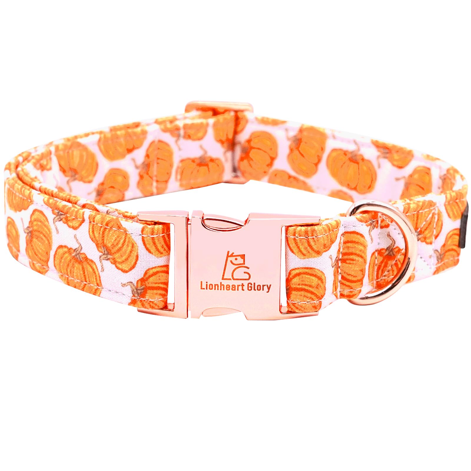 Lionheart Glory Halloween Dog Collars Pumpkin Dog Collar Heavy Duty Adjustable Fall Dog Collar For Large Collar Dog Female Or Ma