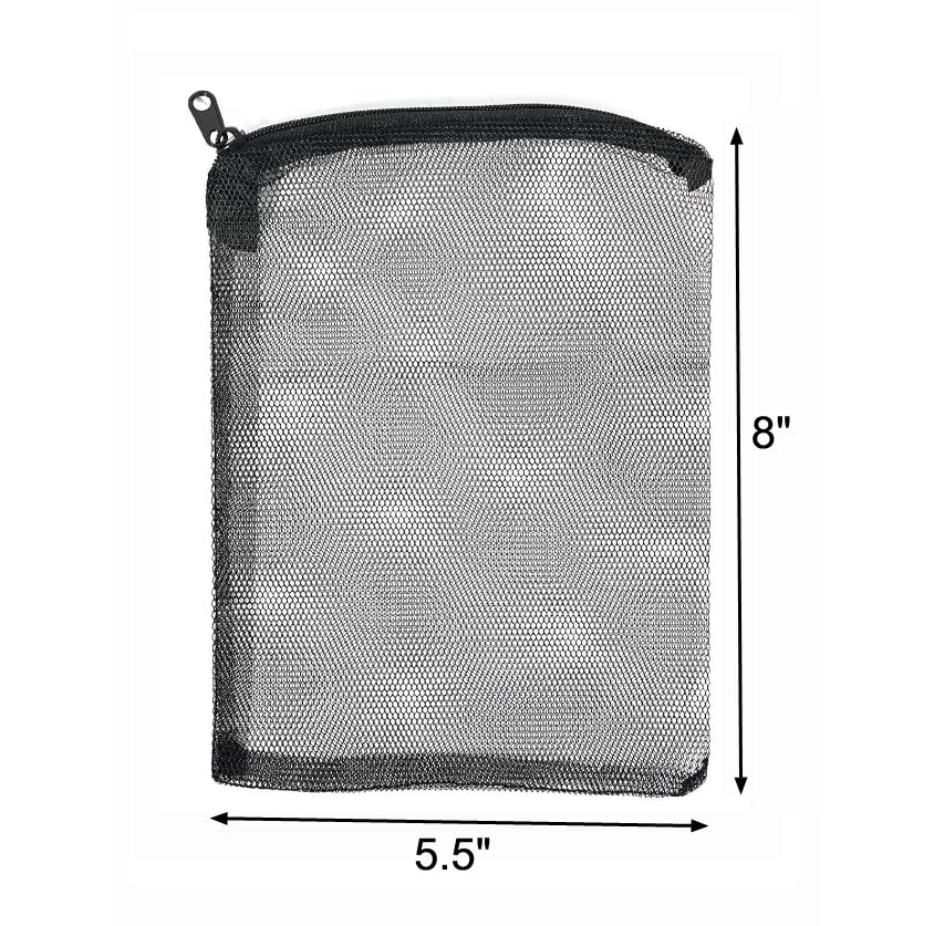 Aquaneat 10Pcs Aquarium Filter Media Bags, Fish Tank Coarse/Fine Mesh Bags, 3X8/5.5X8 With Plastic Zipper For Activated Carbon (