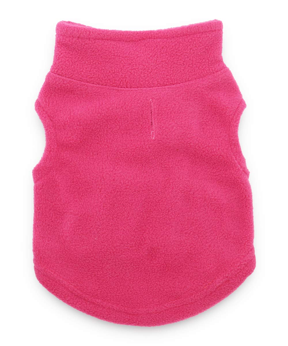 Droolingdog Small Puppy Sweater Chihuahua Fleece Vest Extra Small Dog Sweater For Small Dogs, Xs, Rose