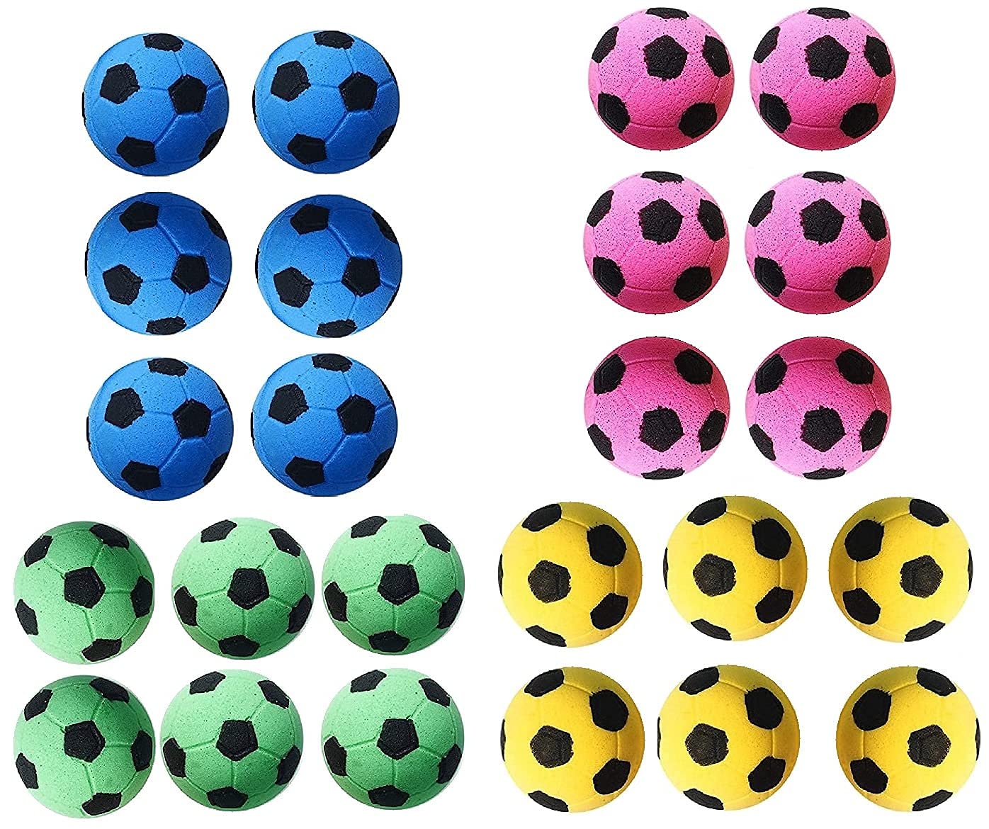 Cat Foam Ball Cat Sponge Ball Toy Cat Soccer Ball Toy (Foam Soccer Balls 24 Pcs)
