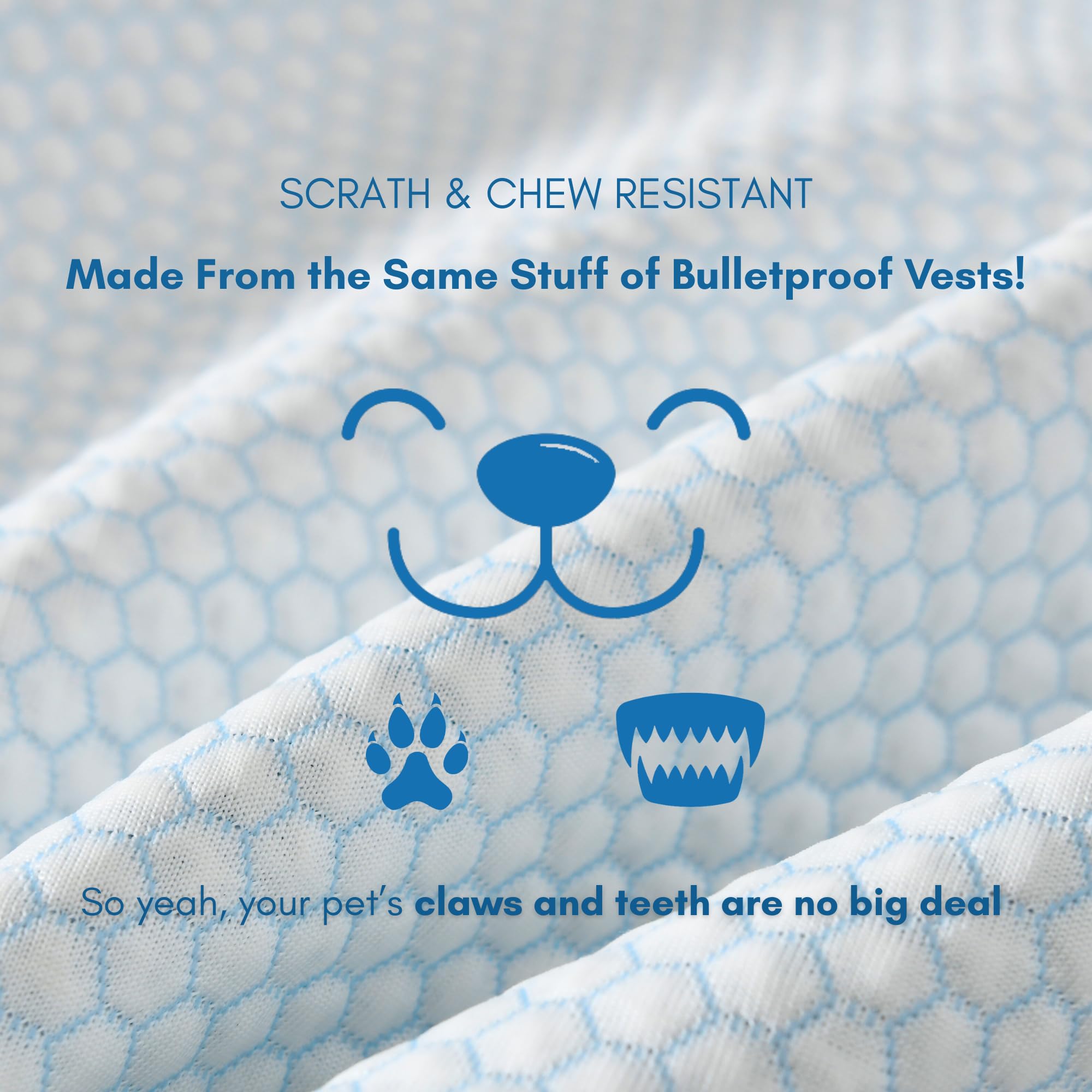Petfelix Dog Cooling Mat, Chew & Scratch Resistant Qmax>0.5 For Large Dogs Up To 80 Lbs, Xl 43''*28'' Machine Washable Non-Skid