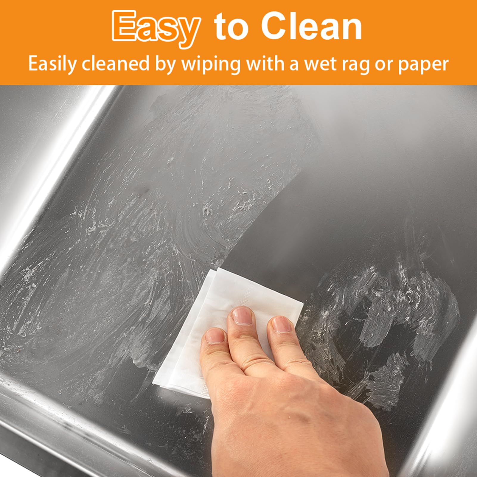 2 Set Stainless Steel Litter Box - 17.7''X13.8''X5.9'', High-Sided Shield, Scoops, Mats For Multiple Cats, Easy To Clean