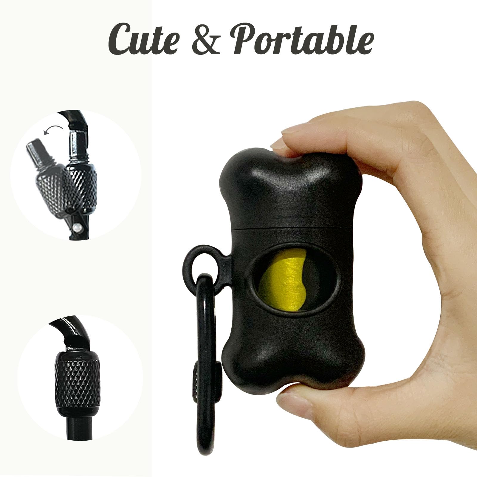 Shaouman Dog Poop Bags Holder For Leash|Dog Baggie Dispenser With 15 Leak-Proof Poo Bags For Leash On The Go For Walking Doggie