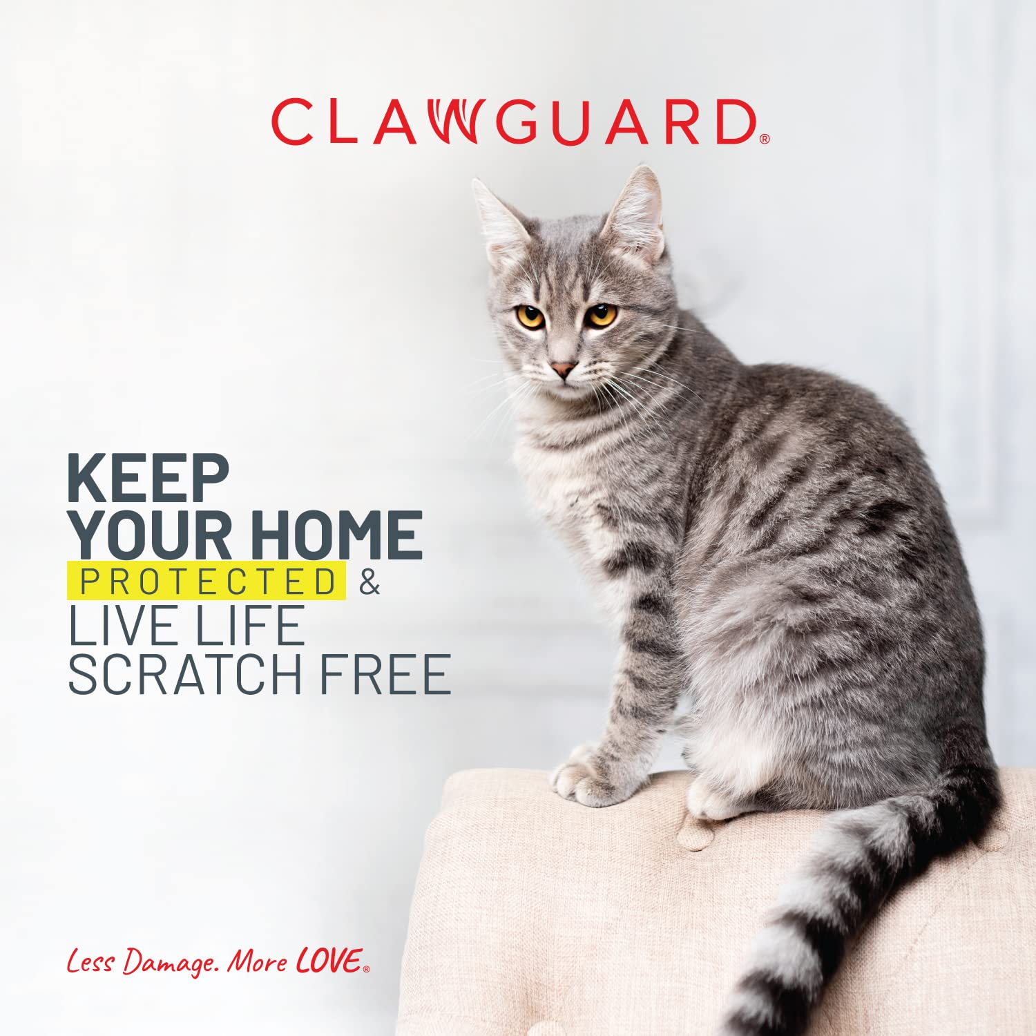 Clawguard Cat Repellant Tape 10 Xl Sheets - Cat Scratch Furniture Protector - Cat Deterrent Tape - Cat Anti Scratch Shields - Cat Scratch Sofa Protection - Sofa Drapes Screens And More