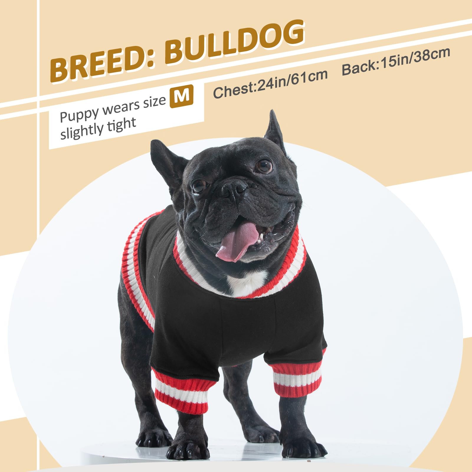 Fuamey Pullover Sweatshirt, Winter Sweater For Dogs, Warm Clothes Vest, Thick Puppy Fleece, Cute Outfit For Small Medium Dogs, G