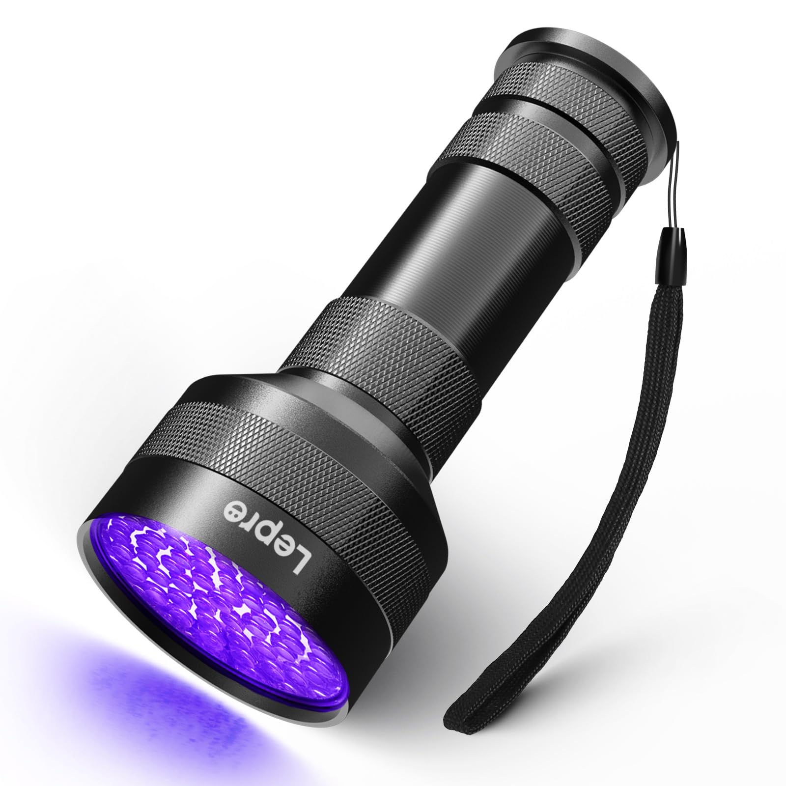 Lepro UV Flashlight Black Light, 51 LED UV Light Handheld Blacklight, 395nm Detector for Pet Urine, Stains, Bed Bug and Scorpion