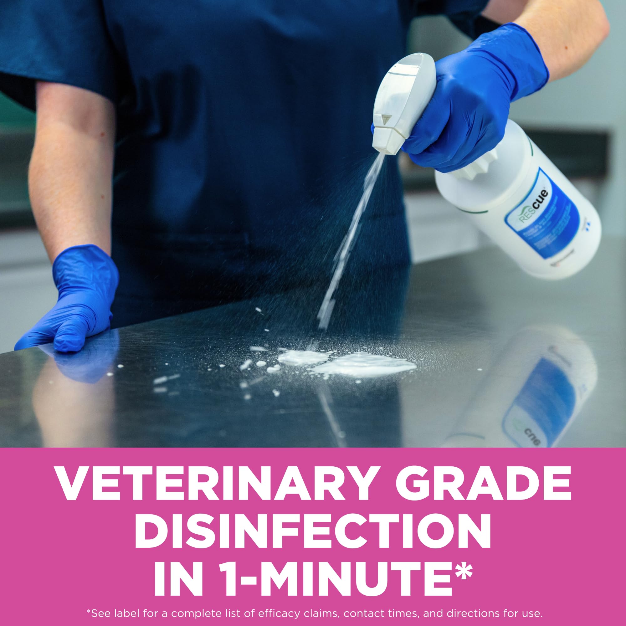 REScue Disinfectant Cleaner & Deodorizer for Veterinary Use, 32 Fl Oz - Ideal for Animal Shelters, Kennels, Pet Foster Homes