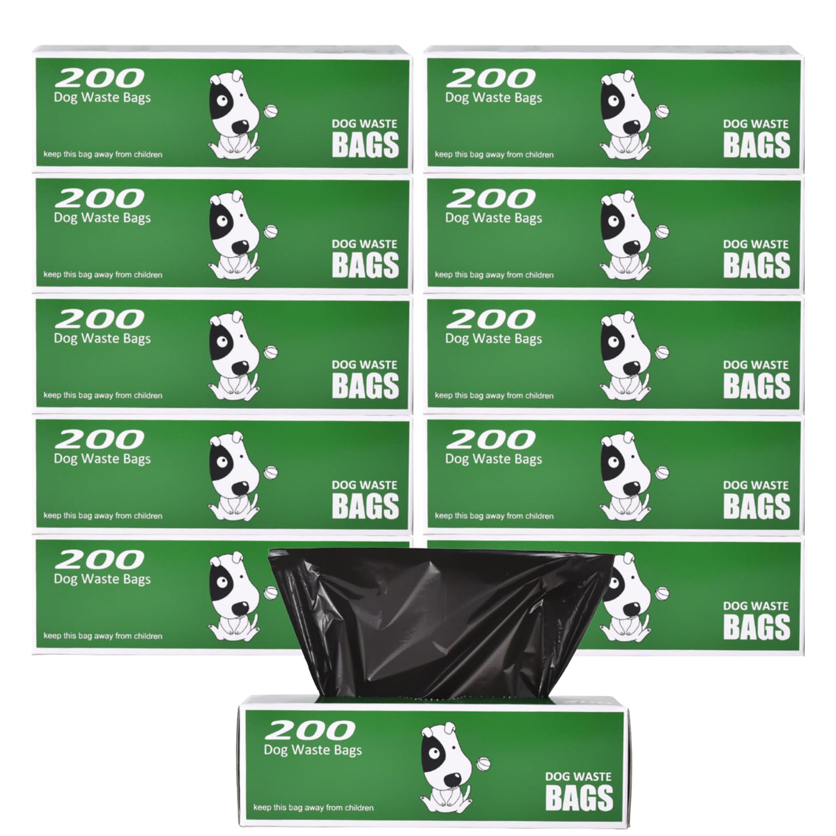 The Original Poop Bags® 2,000 Black Count Commercial Bulk Roll, Dog Poop Bag, Dog Bags For Poop - Doggy Poop Bags Refills, Poop Bags For Dogs, Dog Poop Bags Rolls, Large Pet Waste Bags