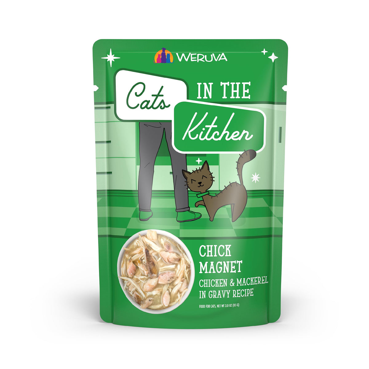 Weruva Cats In The Kitchen Grain-Free Natural Wet Cat Food Pouches, Chick Magnet, 3-Ounce Pouch (Pack Of 12)