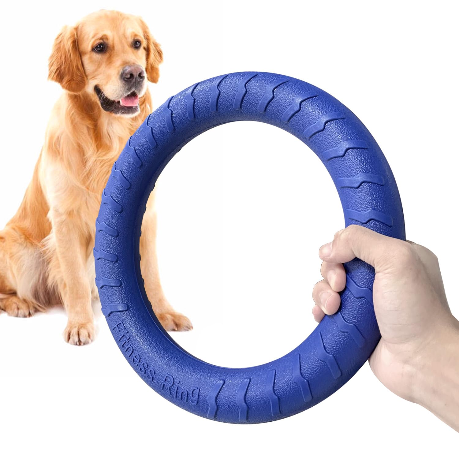 Dlder Blue Indestructible Dog Toys For Aggressive Chewers Flying Discs For Medium/Large Breeds Dog Training Ring,