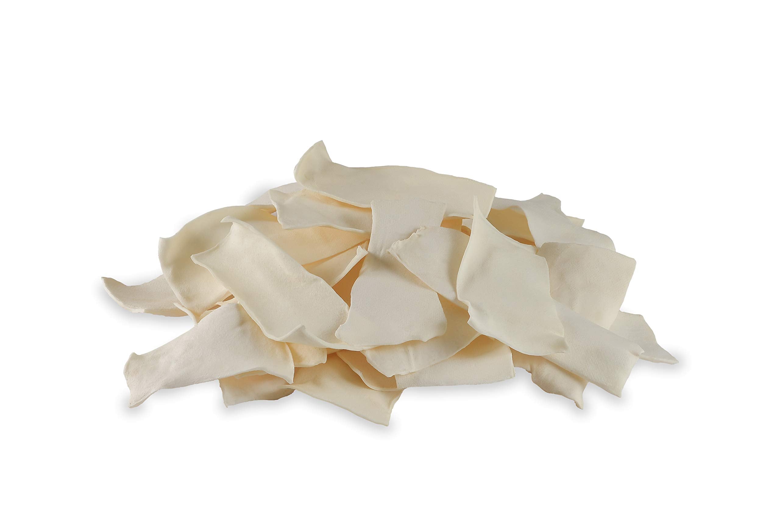 Cowdog Chews Natural Rawhide Chips - Premium Long-Lasting Dog Treats with Thick Cut Beef Hides, (1Lb)