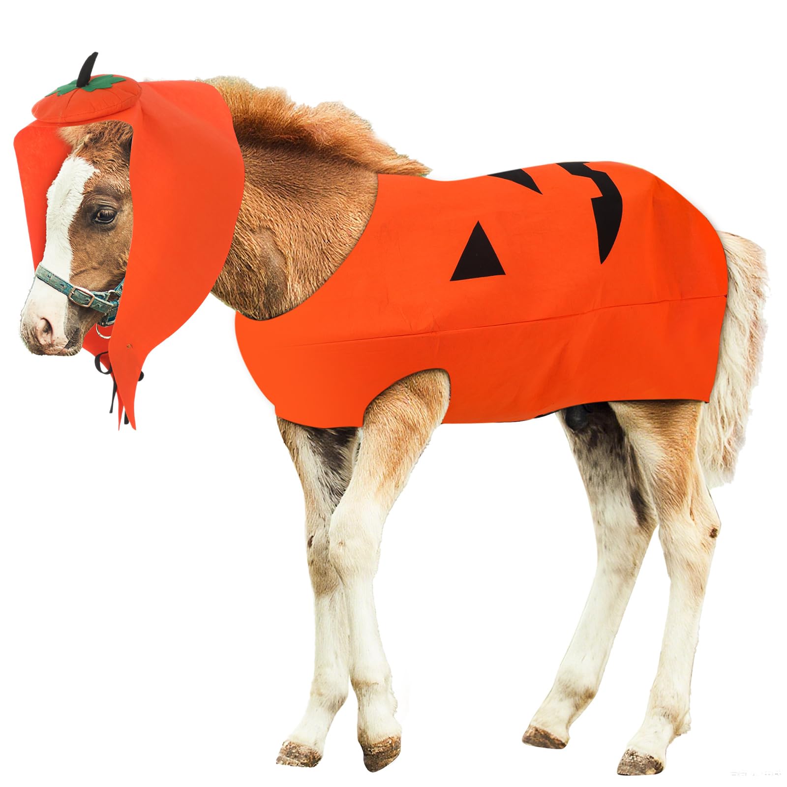 Maiteenly Halloween Horse Costume Gown Cosplay Supply for Holiday Horse Costume Accessories Trick or Treat(Pumpkin)
