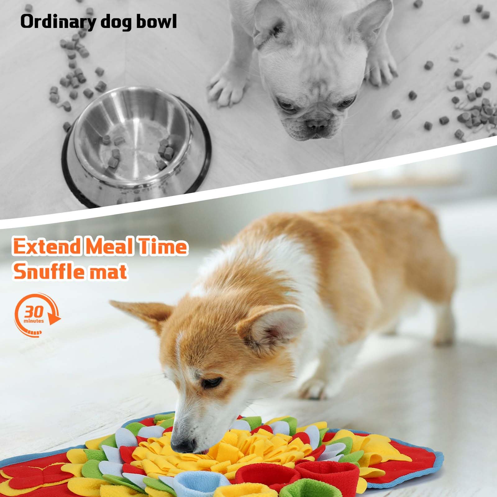 Yummy Sam Snuffle Mat for Small and Medium Dogs, 2 in 1 Portable Interactive Nose Smell Training Sniffing Pad with Puzzle Toys f