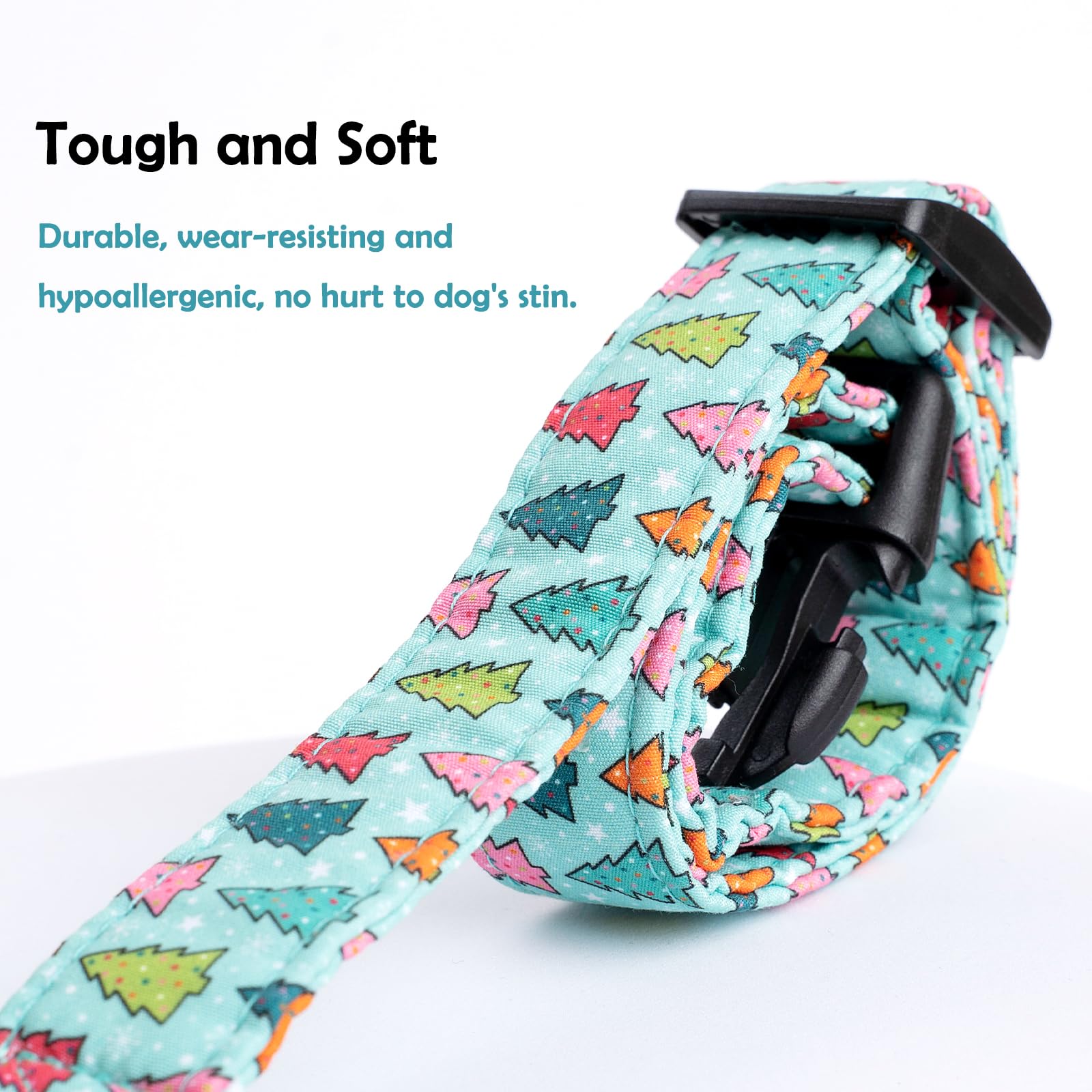 Faygarsle Green Dog Collar With Charm Design Christmas Theme Pattern For Small, Medium, Large Dogs - Cute, Stylish Collar For Gi