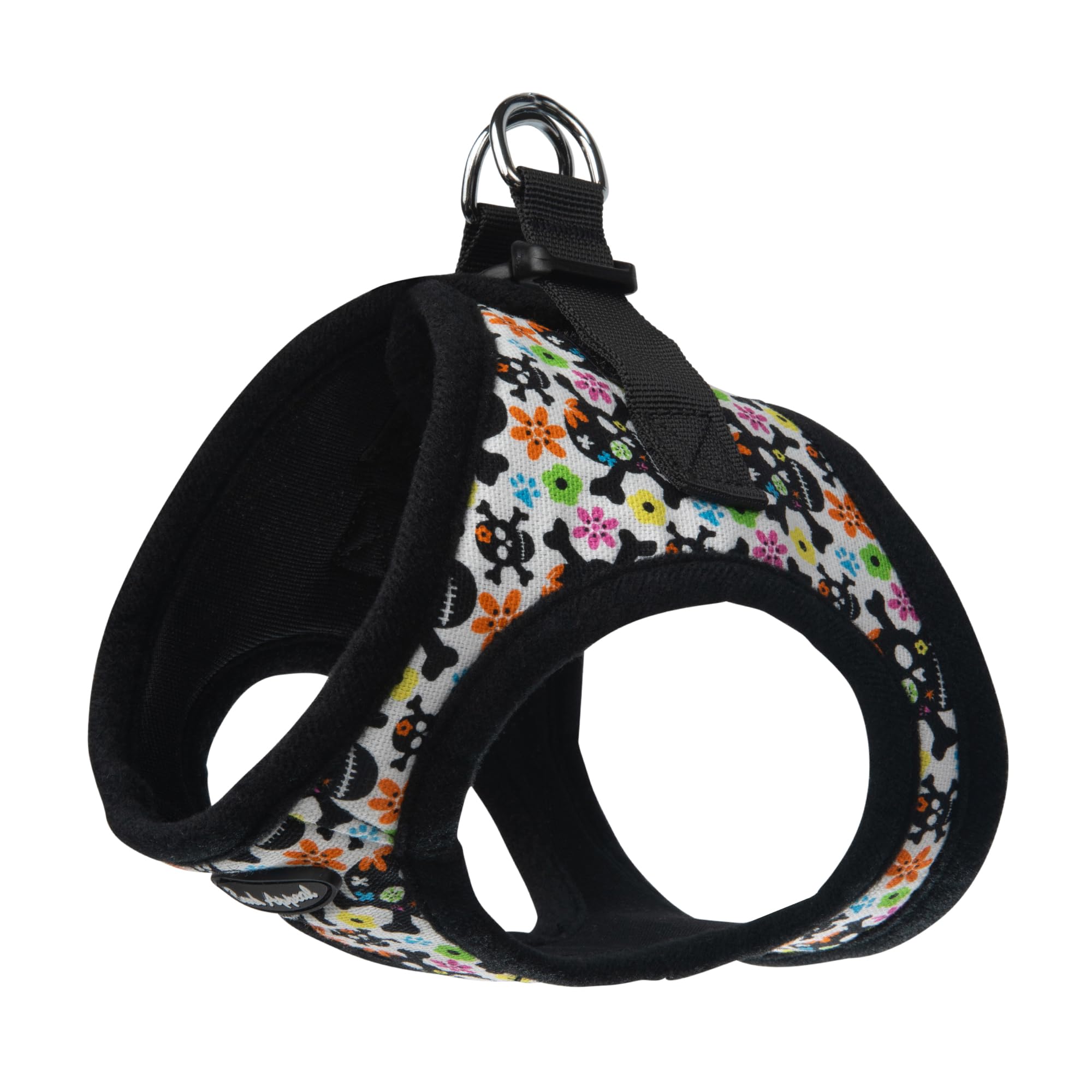 Bark Appeal Skull Multi Step-In Dog Harness For Small-Medium Pets – Updated Sizing, Re-Measuring Is Essential – Soft Vest Harness – Anti-Choke With Adjustable Strap & Heavy Duty Clip – M