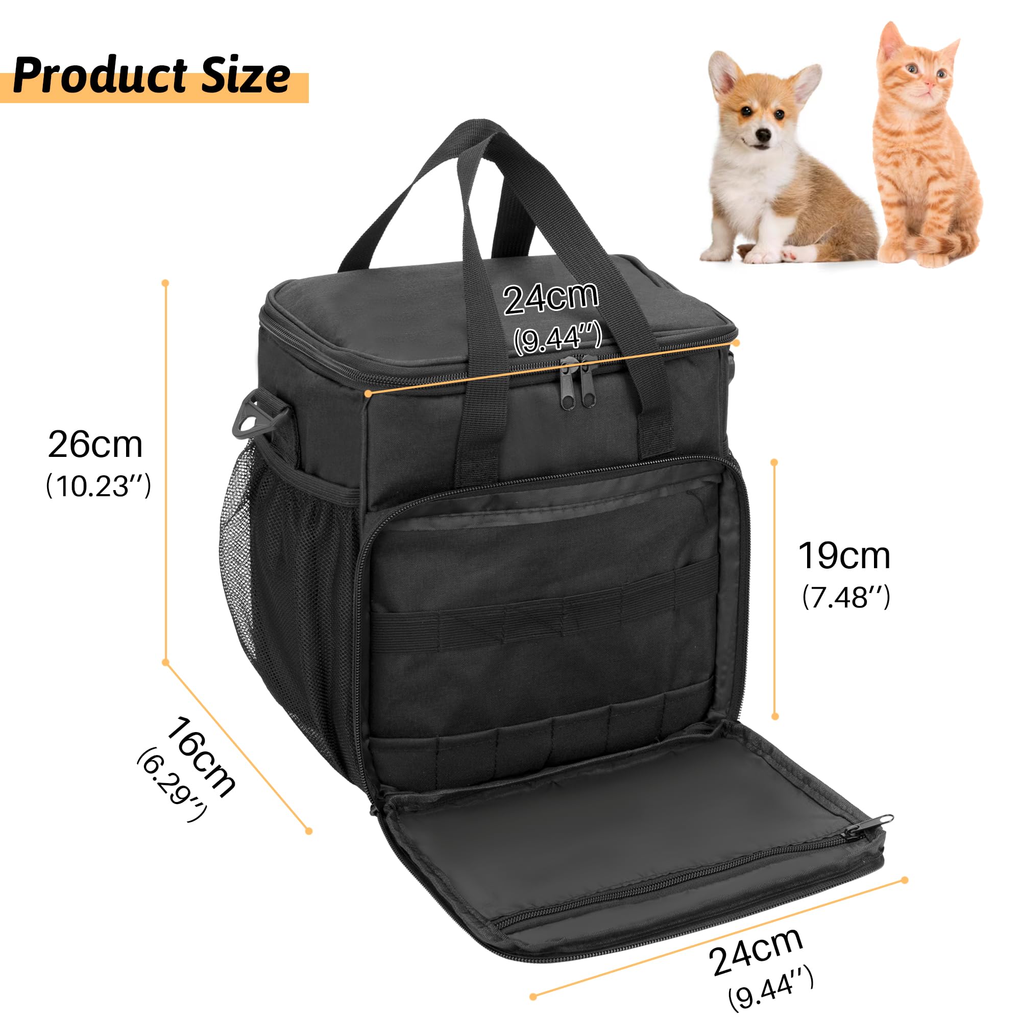 Pet Grooming Tote Bag, Cat Grooming Tools Organizer Bag, Dog Grooming Supplies Organizer Storage for Pets Grooming Kit and Dog W