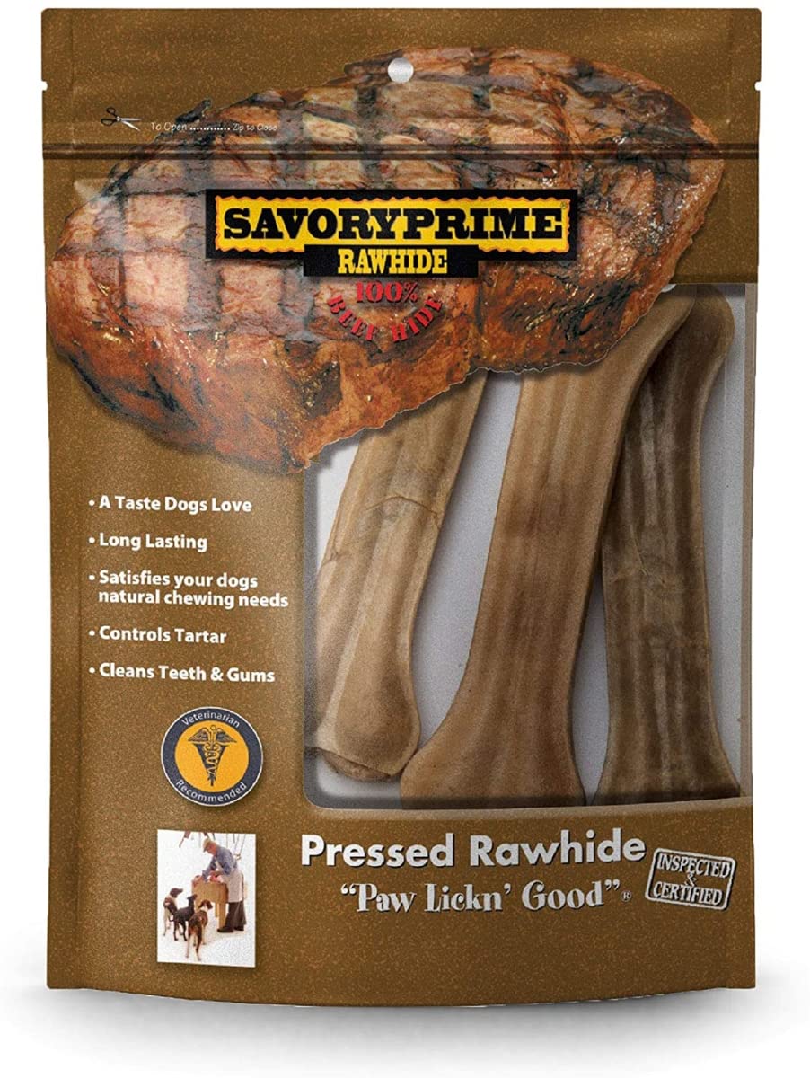 Savory Prime Bulk Pressed Bone, Natural, 6.5'