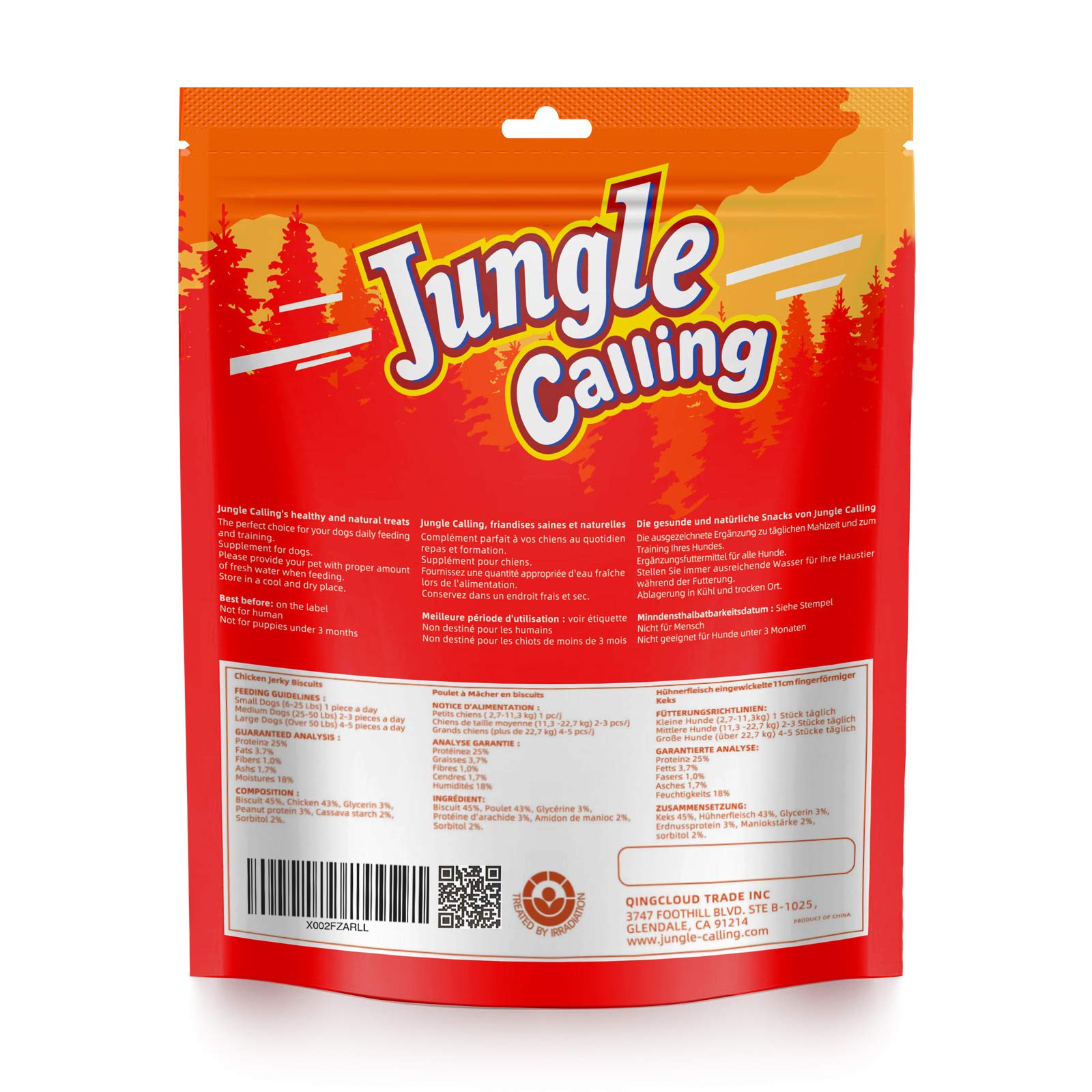 Jungle Calling Chicken Biscuits Dog Treats, Rawhide Free Soft Chewy Treats for Training Rewards,10.6oz