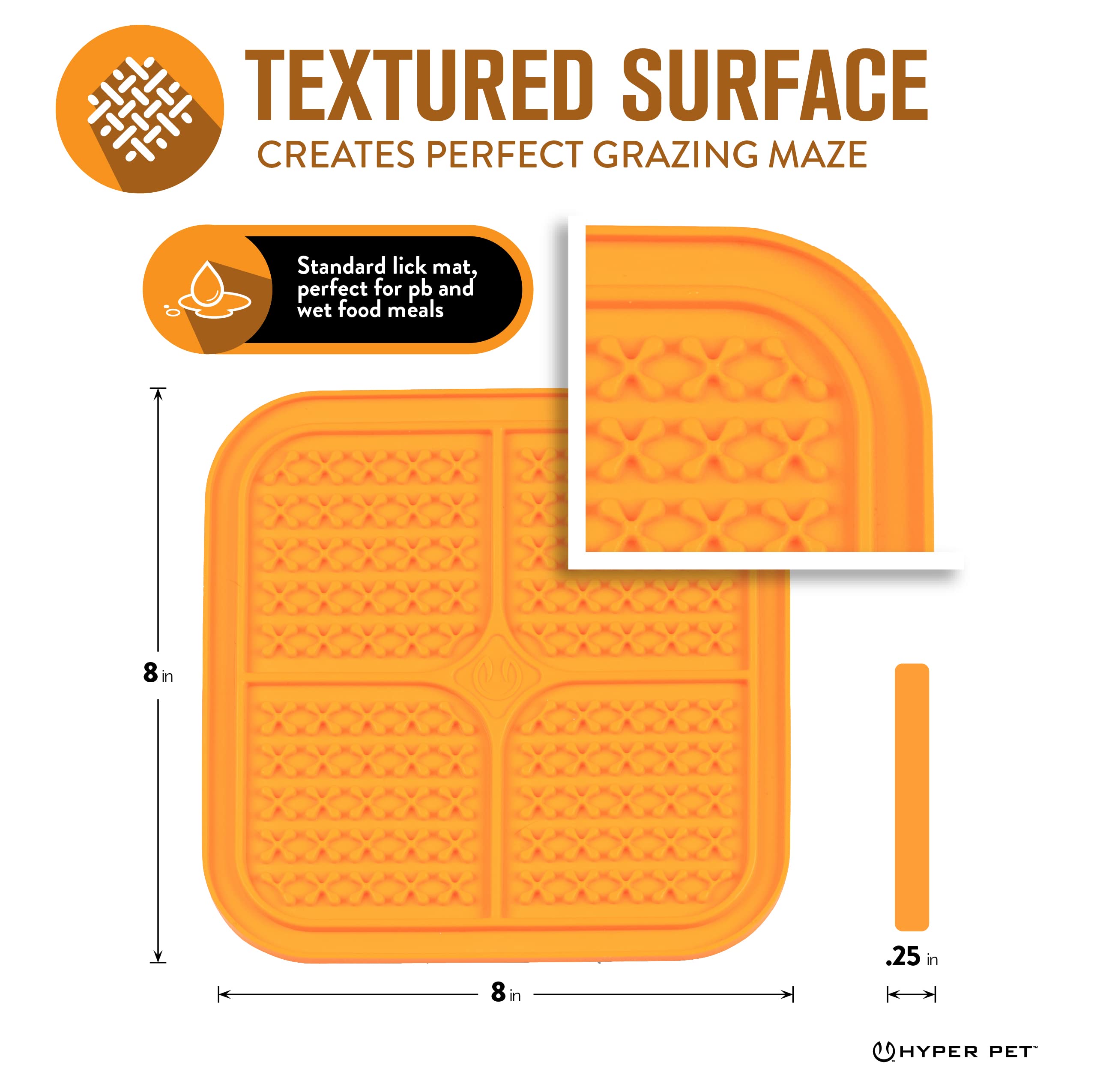 Hyper Pet Iq Treat Lick Mat For Dogs, Dog Slow Feeder & Cat Lick Mats | Great Alternative To Slow Feeder Dog Bowls & Cat Slow Feeders | Perfect Dog Licking Mat, Cat Puzzle Feeder & Dog Enrichment Toys