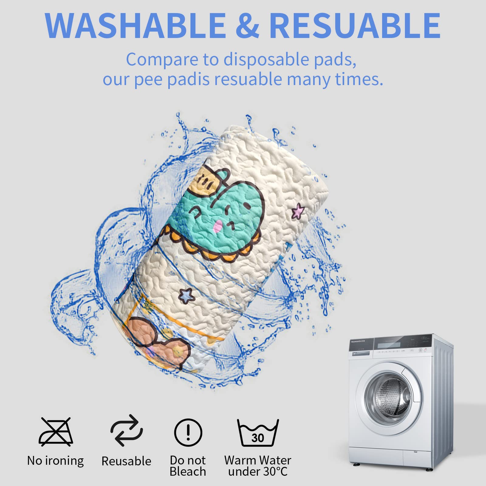 Jwxqs 36'' Wide Hexagonal Dog Pen Urine Pad Dog Urine Pad Puppy Pad, [Playpen Not Included!] Reusable Whelping Playpen Crate Reu