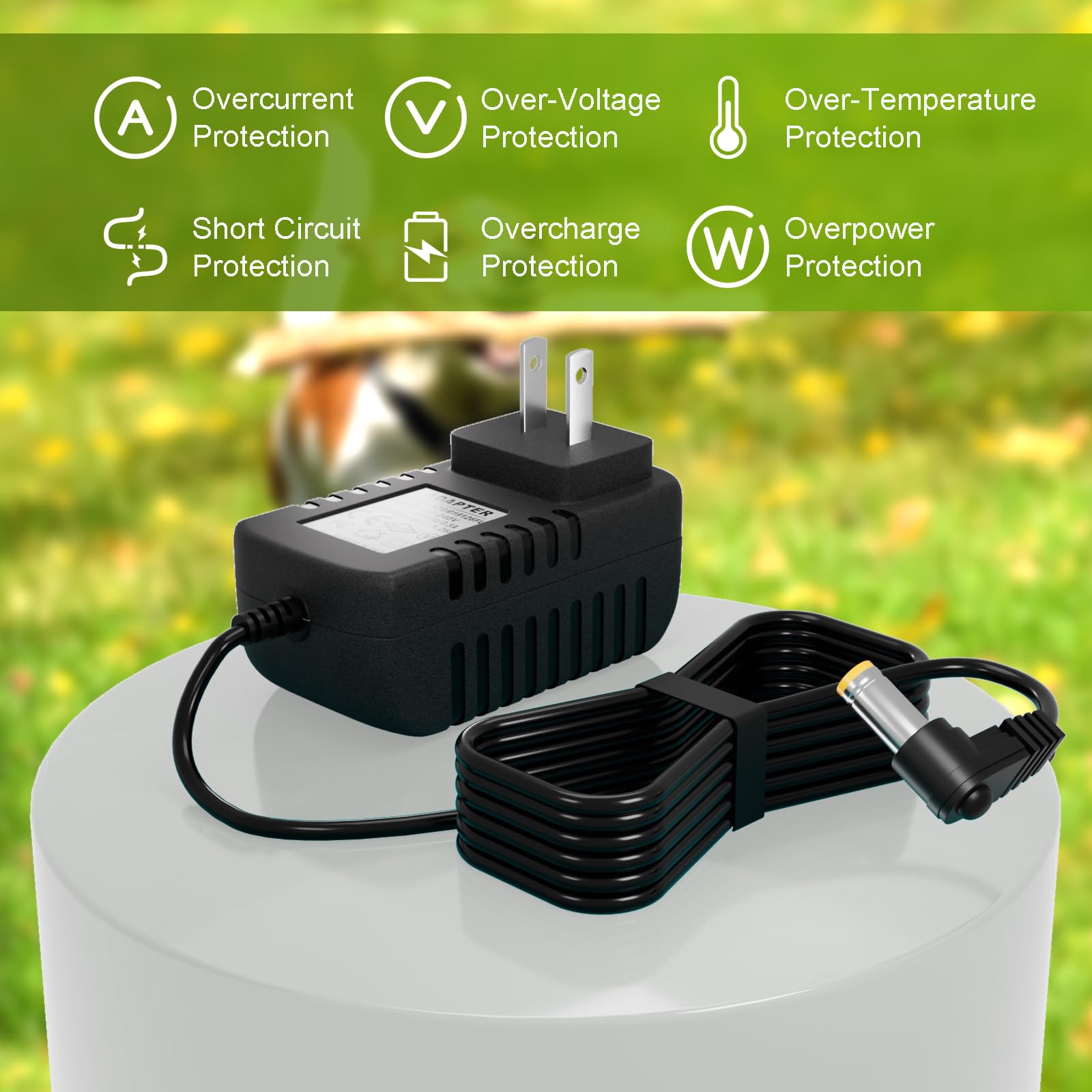 19V Power Supply Adapter For Pet Containment Fence Transmitter Radio Compatible Petsafe If-100 Pif-300 300-034 Rfa-443 If-101 /S