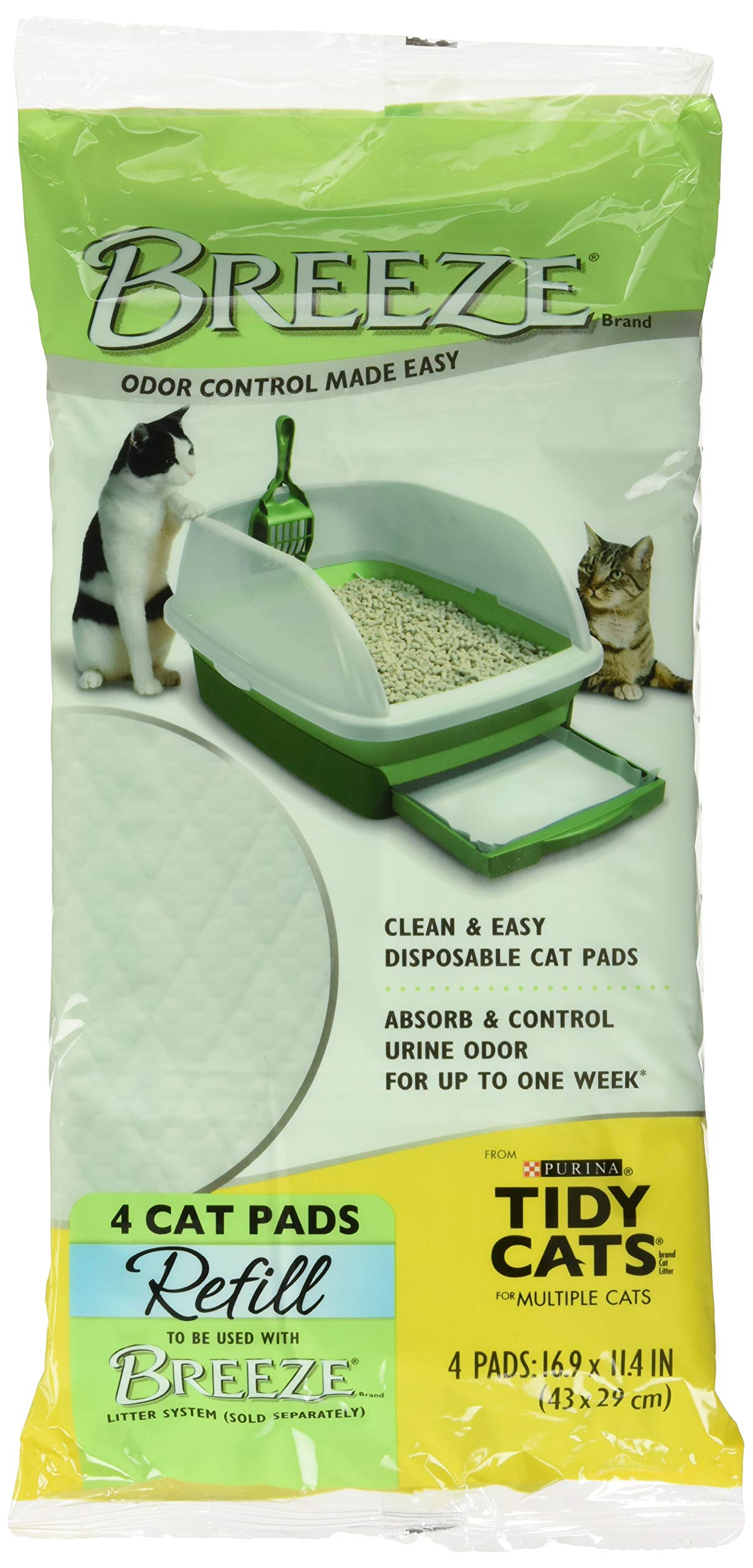 Tidy Cats Purina Breeze Cat Pads Refill Pack - 10-Count Pouches