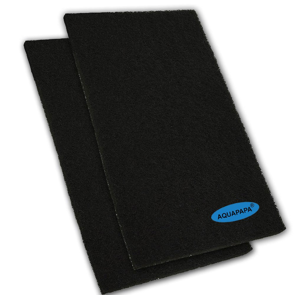Activated Carbon Filter Media Pad 2-Pack 17.5'X 11.8' Cut-To-Fit Sponge Foam Sheet For Freshwater N Saltwater Aquarium Fish Tank Turtle Pond Reef Canister