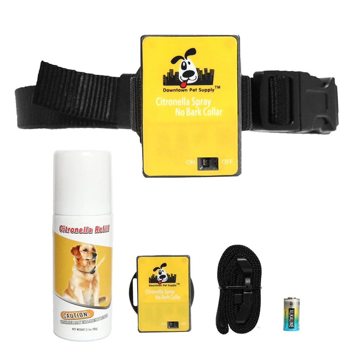 Downtown Pet Supply Citronella Bark Collar For Dogs - Humane No Shock No Bark Dog Training Collar Set With Citronella Spray - An