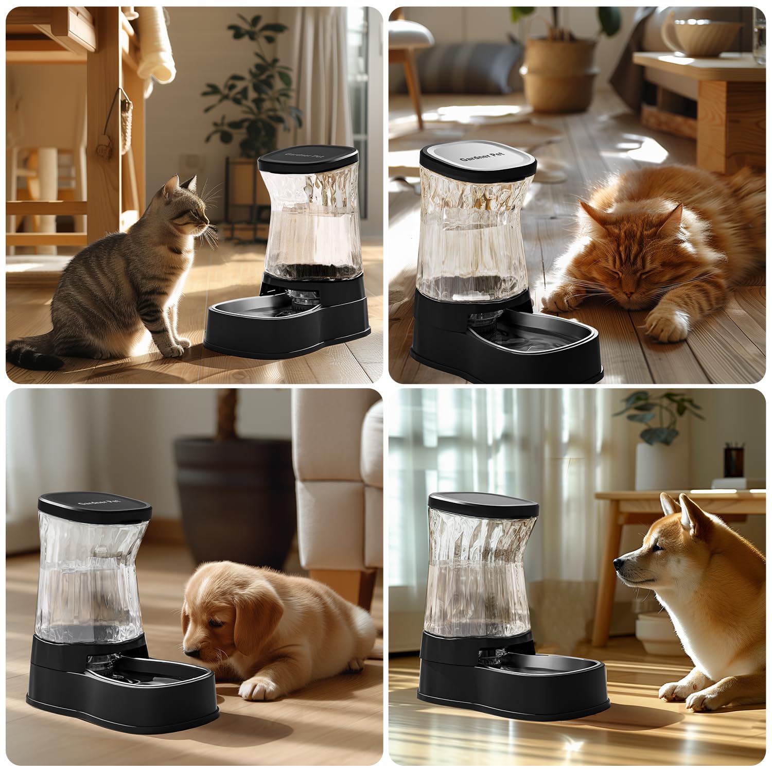 Gardner Pet Automatic Dog Water Dispenser Gravity Stainless Steel Water Waterer Feeder, 100% Bpa-Free Large Capacity Water Feedi