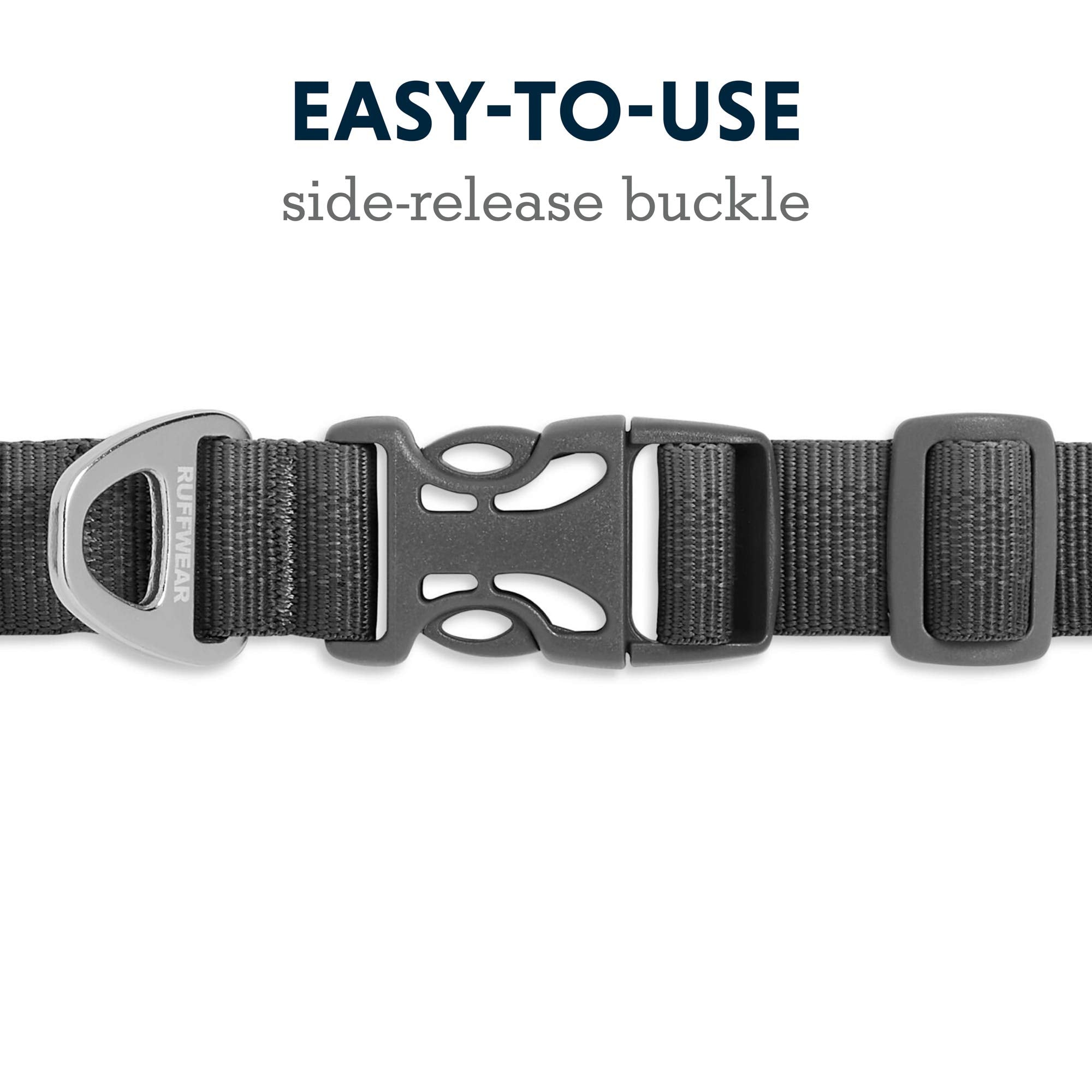 Ruffwear, Front Range Dog Collar, Durable And Comfortable Collar For Everyday Use, Twilight Grey, 20''-26''