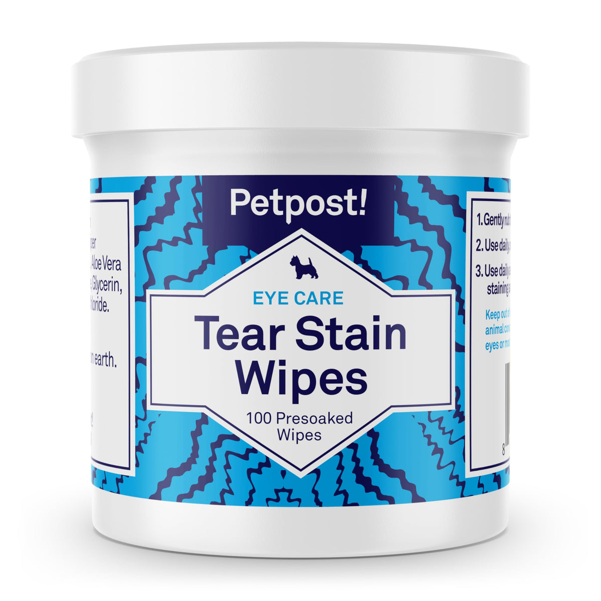 Petpost | Tear Stain Remover Wipes - Presoaked Cotton Pads - Best Natural Eye Crust Treatment For White Fur - Maltese Angels App