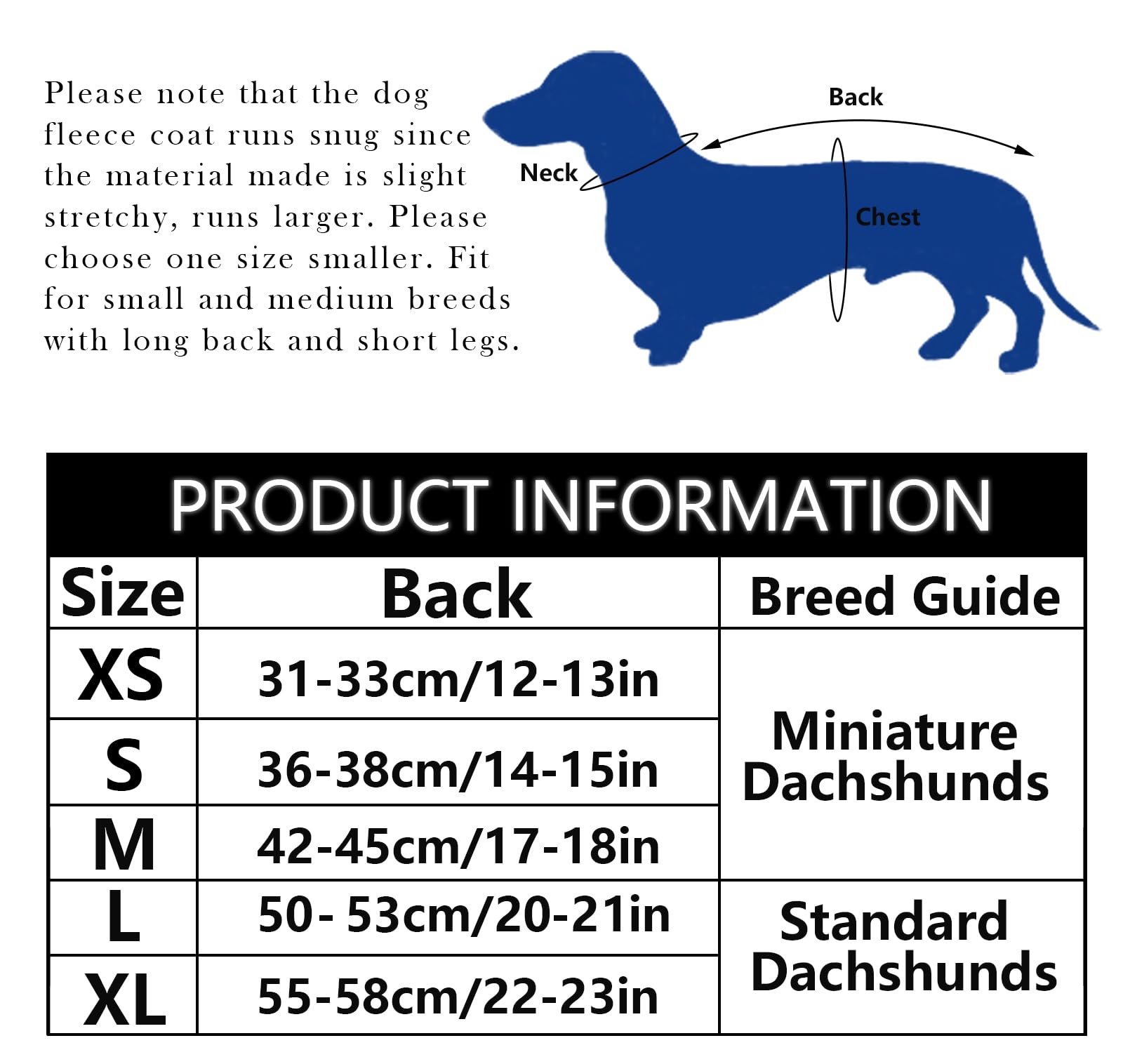 Dachshund Coats Sausage Dog Fleece Coat In Winter Miniature Dachshund Clothes With Hook And Loop Closure And High Vis Reflective Trim Safety - Pink - M