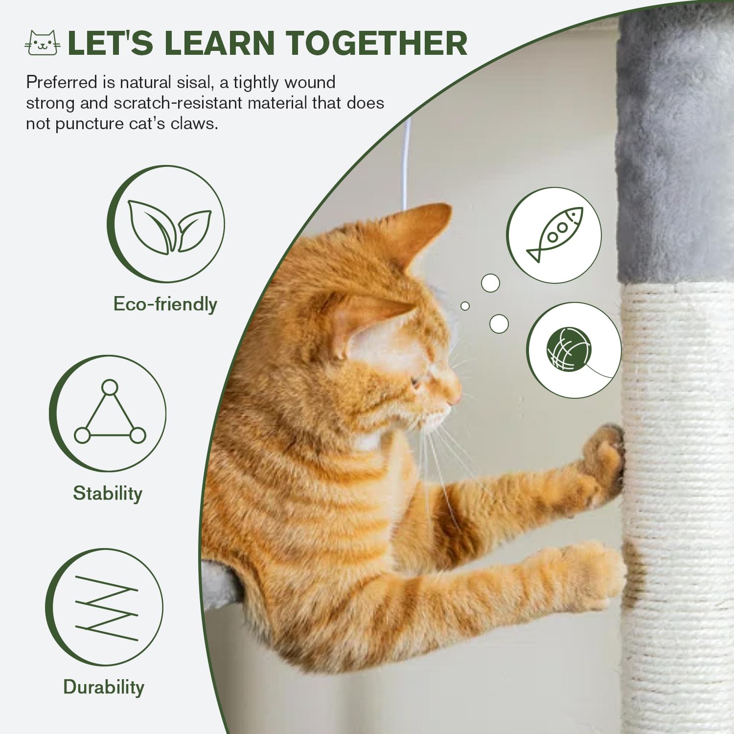 Imusee 68 Inches Multi-Level Cat Tree For Large Cats/Big Cat Tower With Cat Condo/Cozy Plush Perches/Sisal Scratching Posts And Hammocks/ Activity Center Play House/Grey