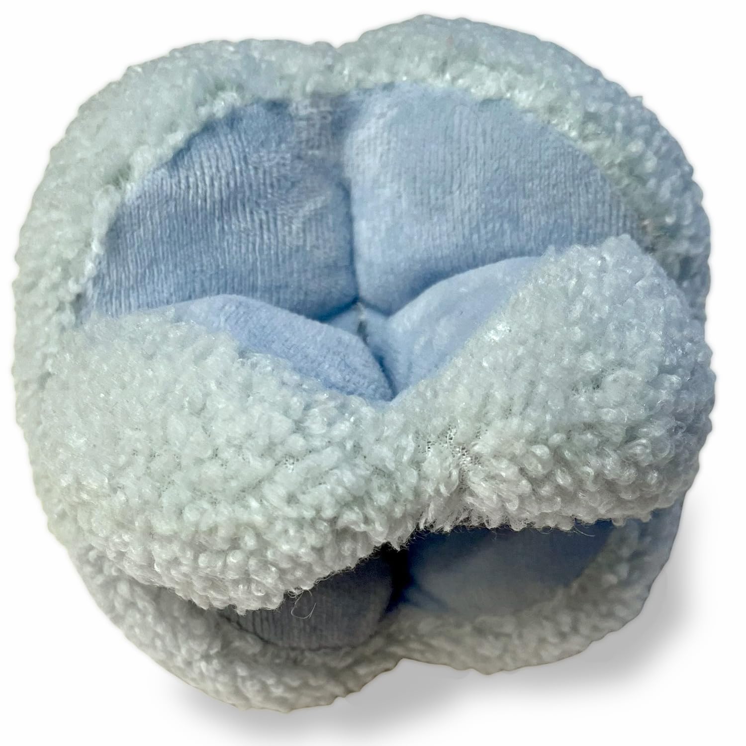 Glory To Dog Blue Snuffle Knot Interactive Dog Toy 4    Puzzle Ball with 8 Squeakers & Crinkle - Treat Hiding Enrichment Toy for
