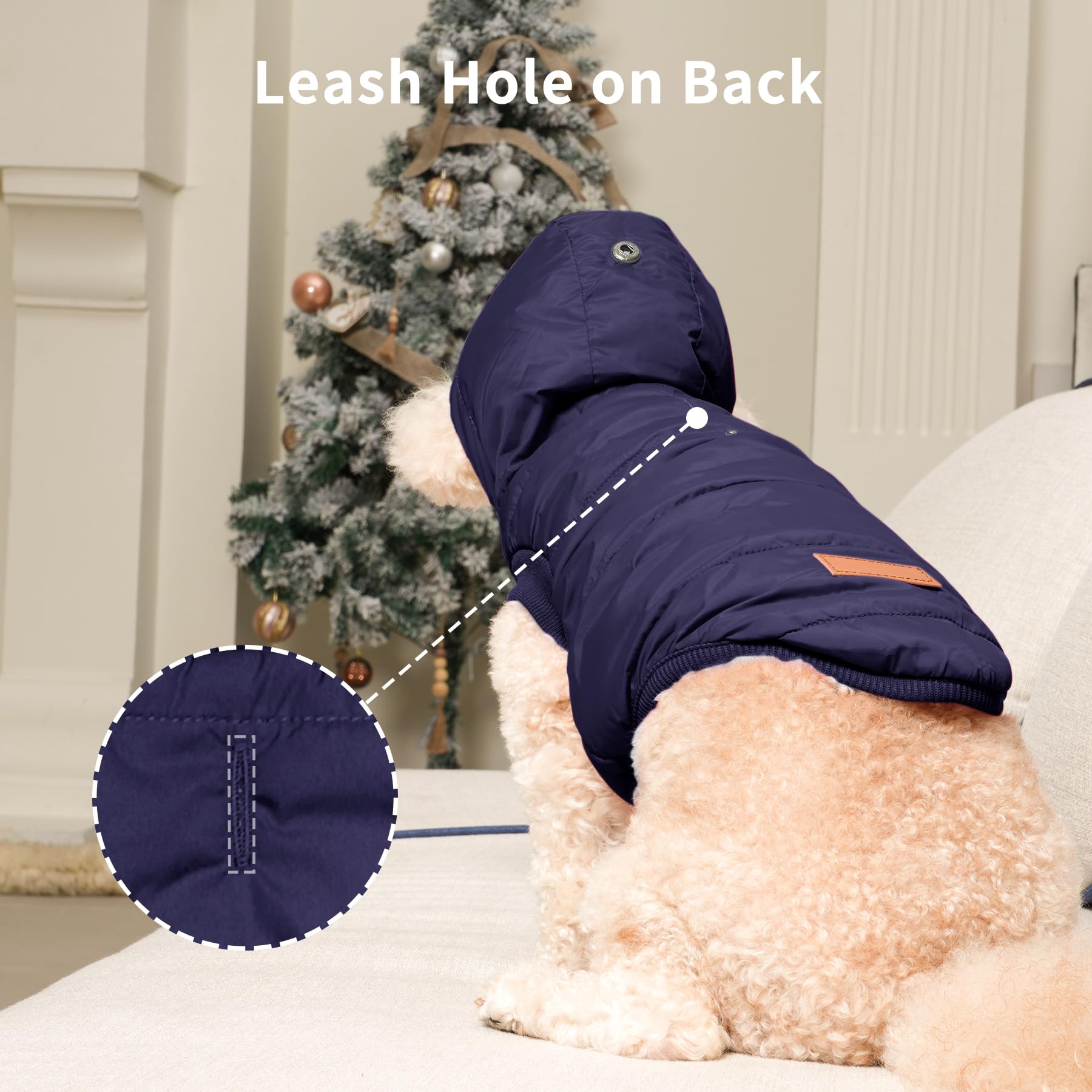 Vecomfy Fleece Lining Dog Hoodie With Harness Built In,Extra Warm Large Dog Jacket In Winter Doggie Coats With Hooded,Light Pink Xxxl