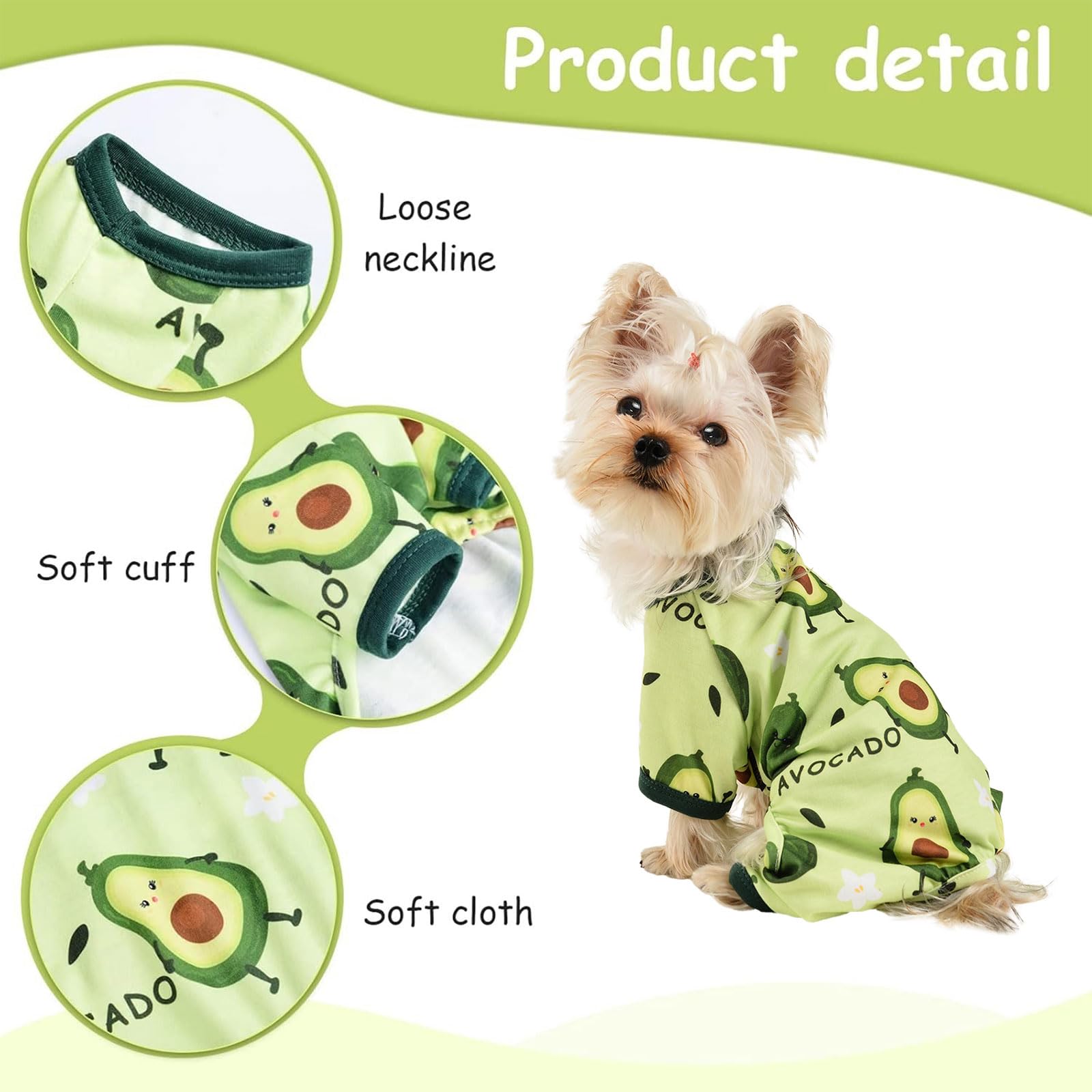 Dog Pajamas For Small Dogs Girl Boy Puppy Pjs Summer Pet Onesies For Chihuahua Yorkie Teacup Cute Soft Material Stretch Able Cat