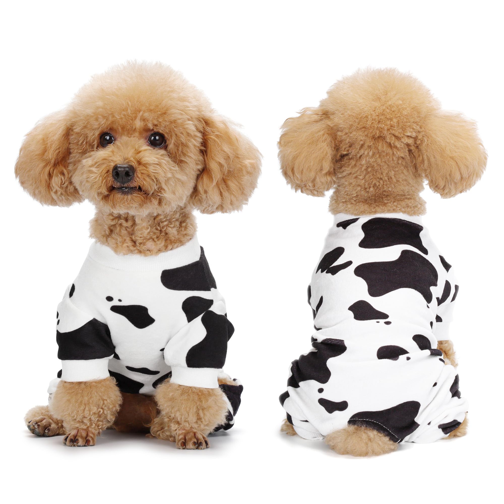 Adorable Cow Print Dog Pajamas - Lightweight, Cozy Four-Legged Outfit For Small To Large Dogs And Cats, Soft And Snuggly Pet Wea
