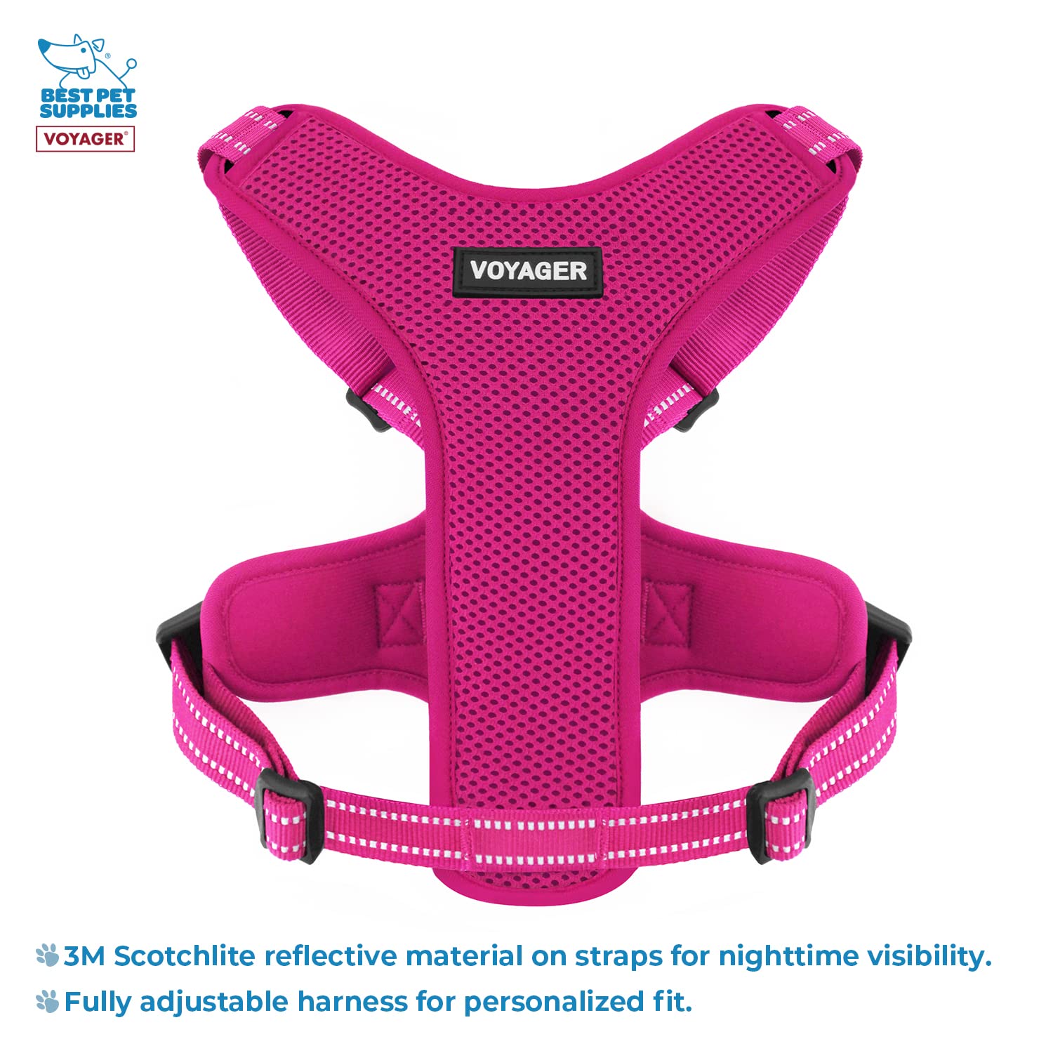 Air Frontier Mesh Dog Harness With And Reflective Dog Leash Set, Reflective Stitching, And Lightweight Breathable No-Pull Design, Adjustable Neck And Chest Straps For Small To Large Breeds - Fsw, Xs