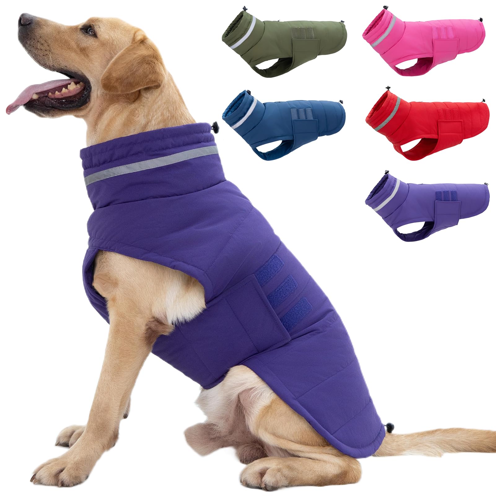 Mklhgty Dog Coat - Waterproof Snow Jacket, Warm & Windproof, Reflective, Adjustable Turtleneck For Small To Large Dogs