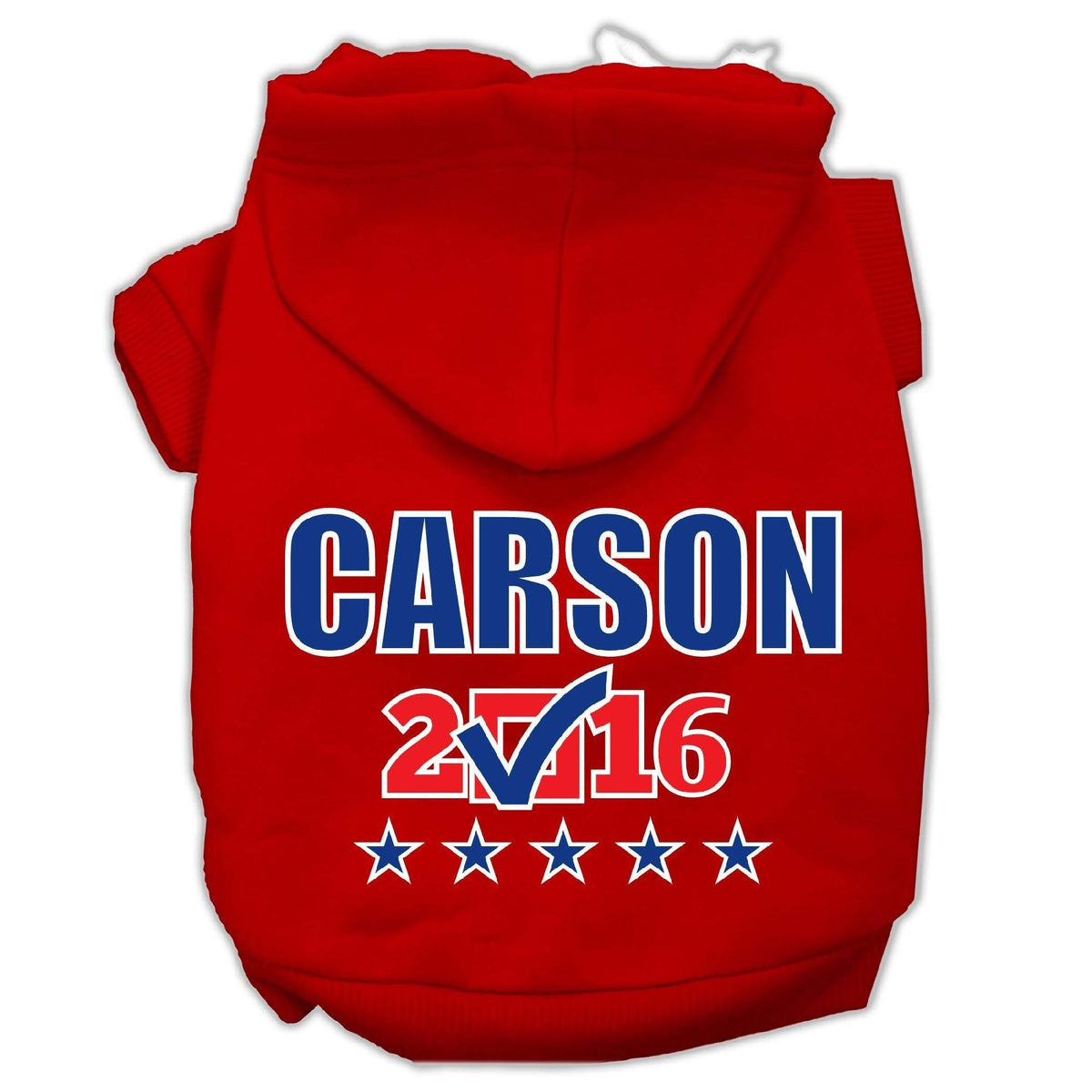 Lazy Elf Screen Print Pet Hoodie Red Xs 8