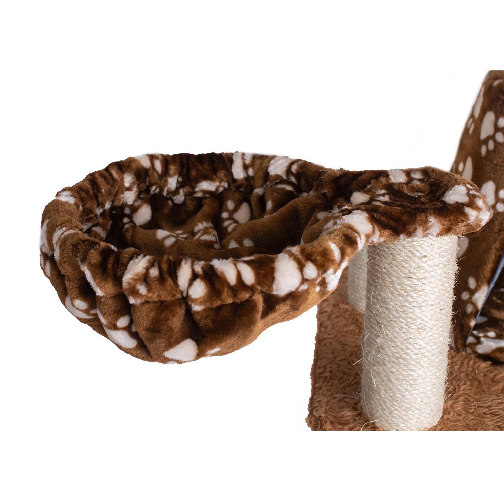 Armarkat Brown Carpet Cat Furniture, Real Wood Kitty Tower, A6403