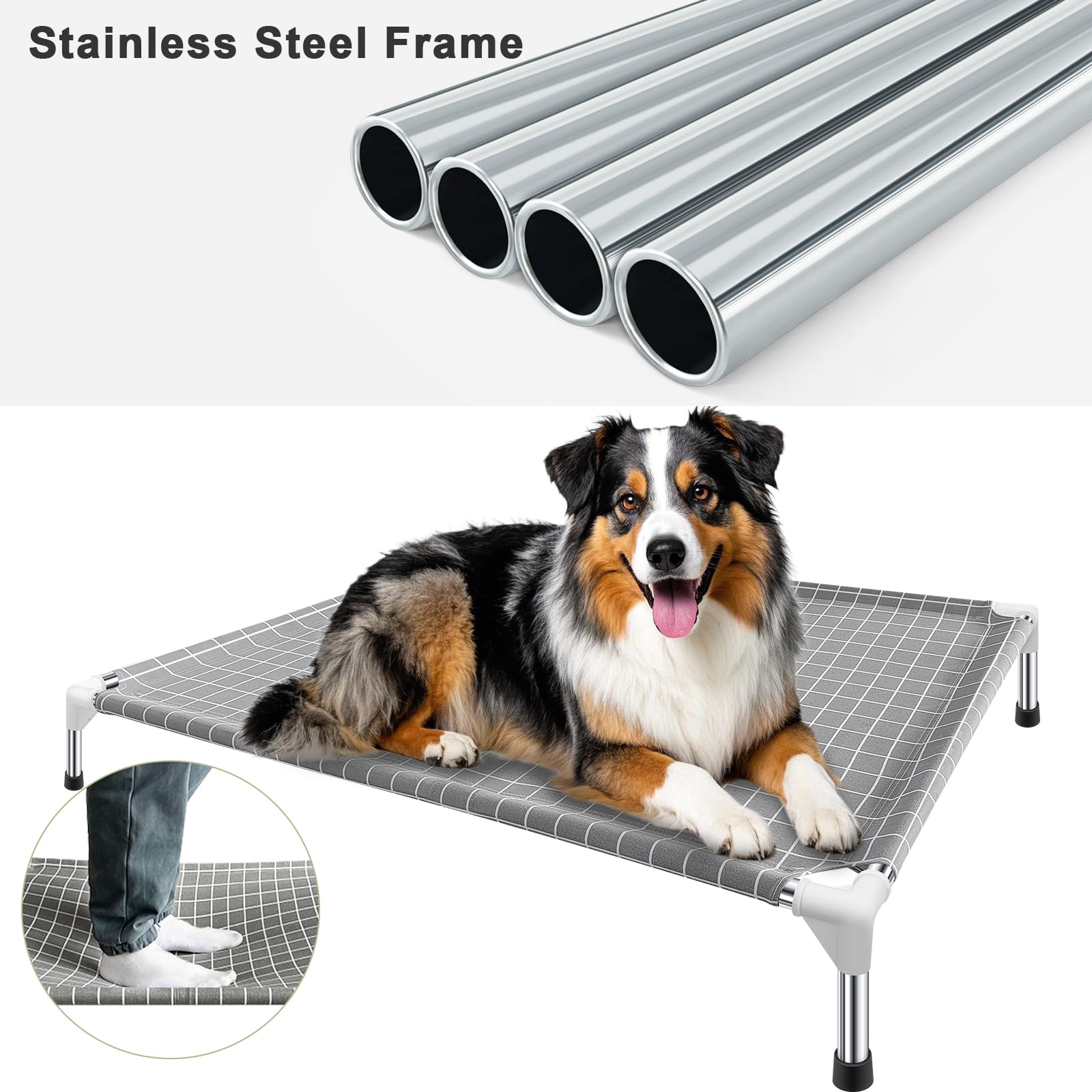 Elevated Dog Bed Pet Cot - Dog Cots Beds For | Detachable Raised Cat Dog Pet Bed, Xl