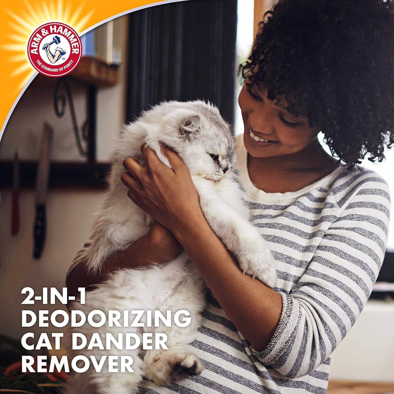 Arm & Hammer 2-In-1 Deodorizing & Dander Reducing Shampoo For Cats - Cat Dander Remover, Removes Cat Odors - Baking Soda Moistur