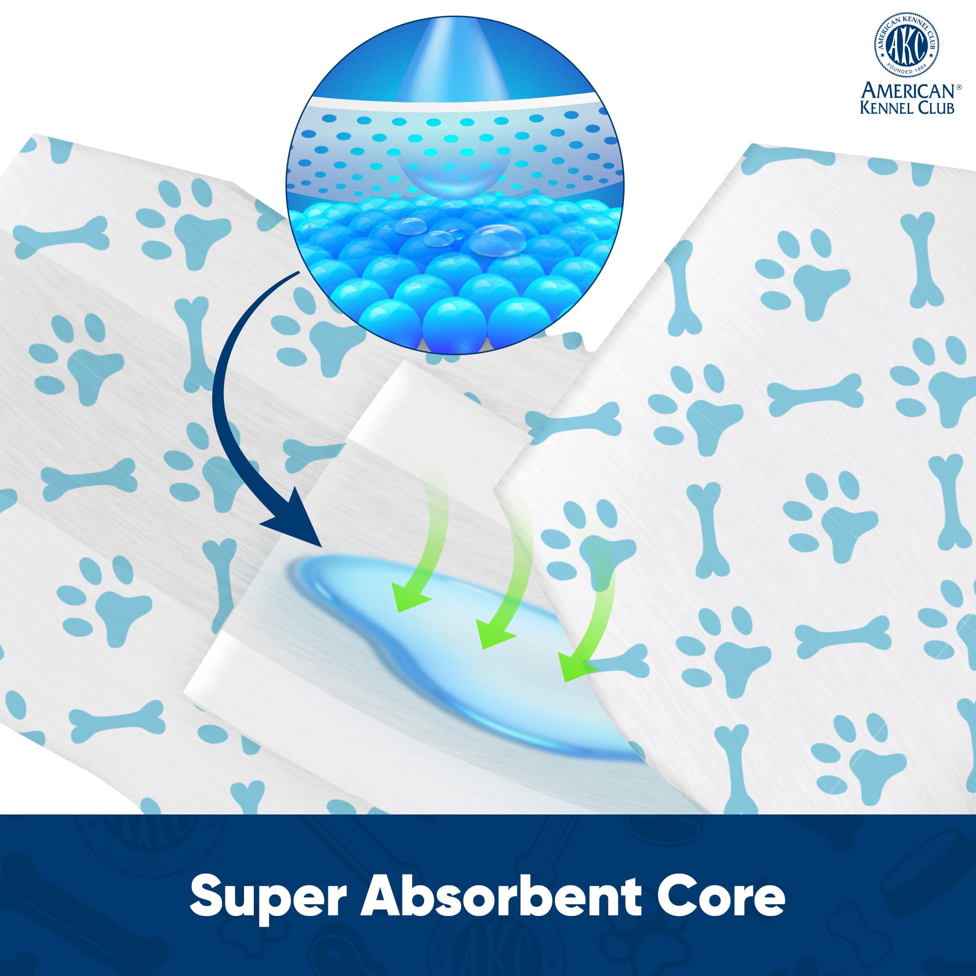 American Kennel Club Male Dog Wrap, Disposable Diapers With Wetness Indicator, Large, 50 Count