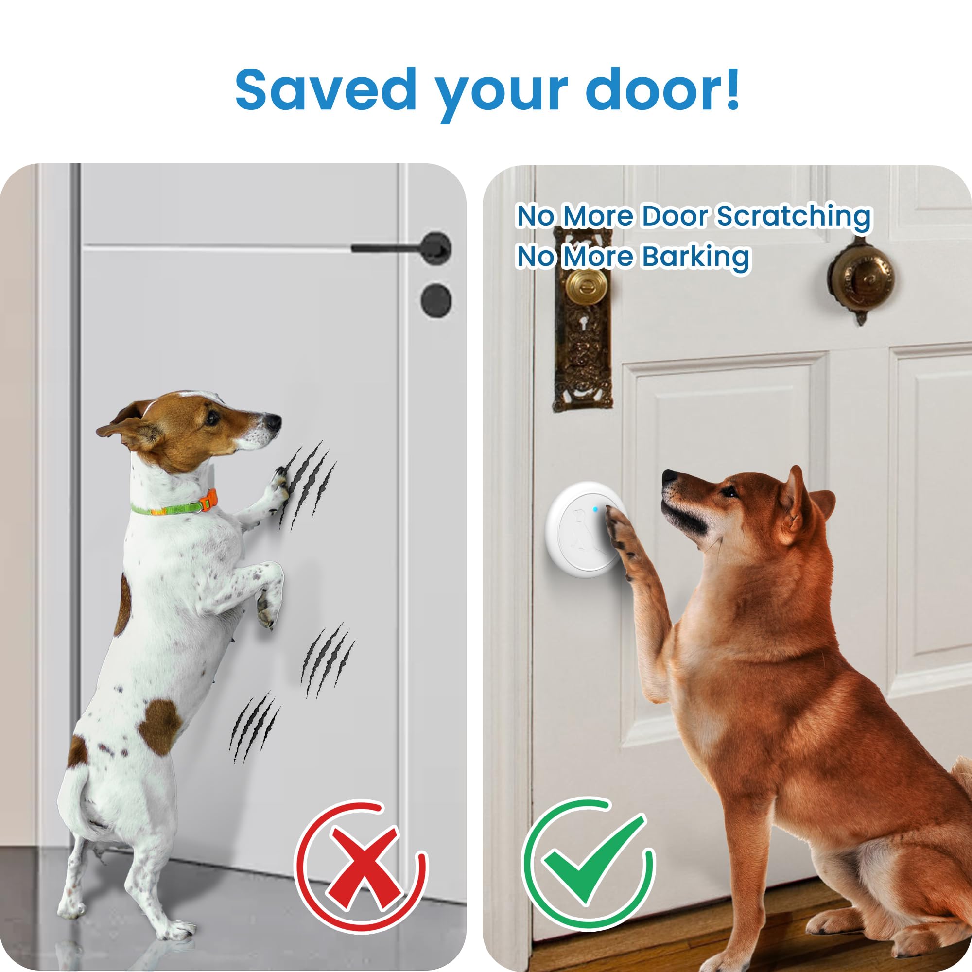 Hathever Dog Bells to Go Outside, Wireless Doggie Door Bell Operating at 1000 Feet with IP65 Waterproof Touch Button, 32 Melodie