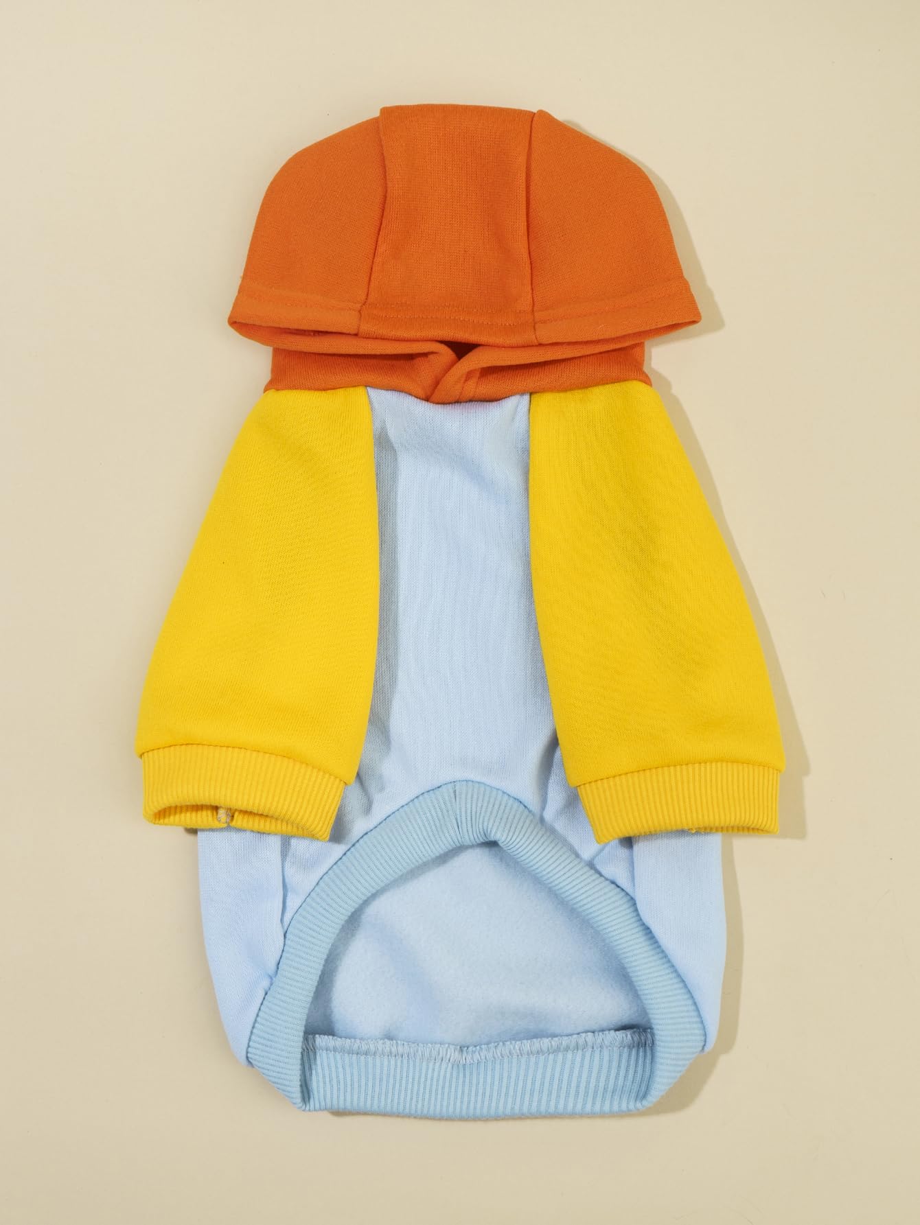 Qwinee Basic Dog & Cat Apparel - Warm Jacket & Shirt For Small Medium Dogs & Cats, Orange & Blue Medium