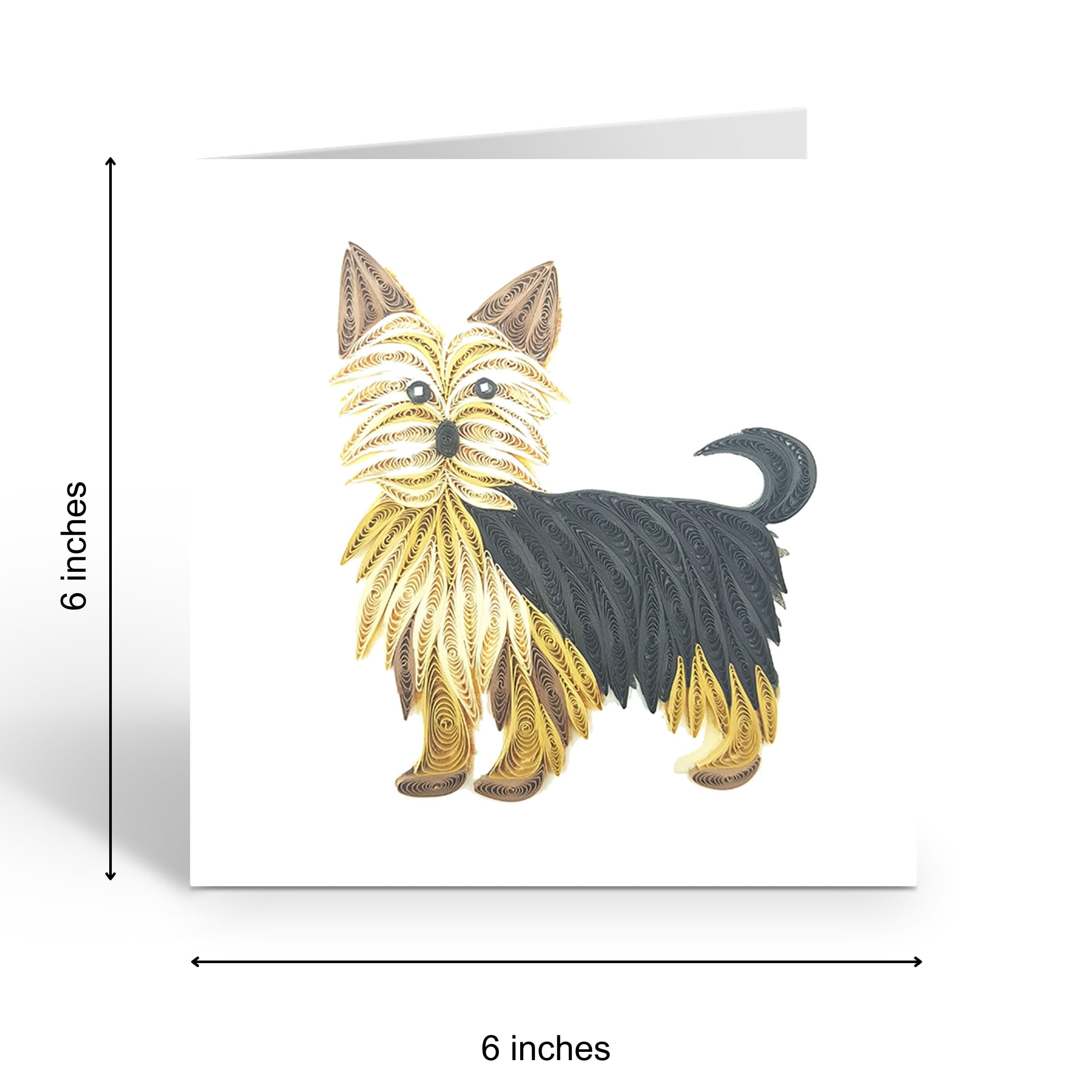 Tumybee Cute Dog Card, Yorkie Card For Dog Love, Dog Card For Mother'S Day, Father'S Day, Animal Pet Card For Birthday, Annivers